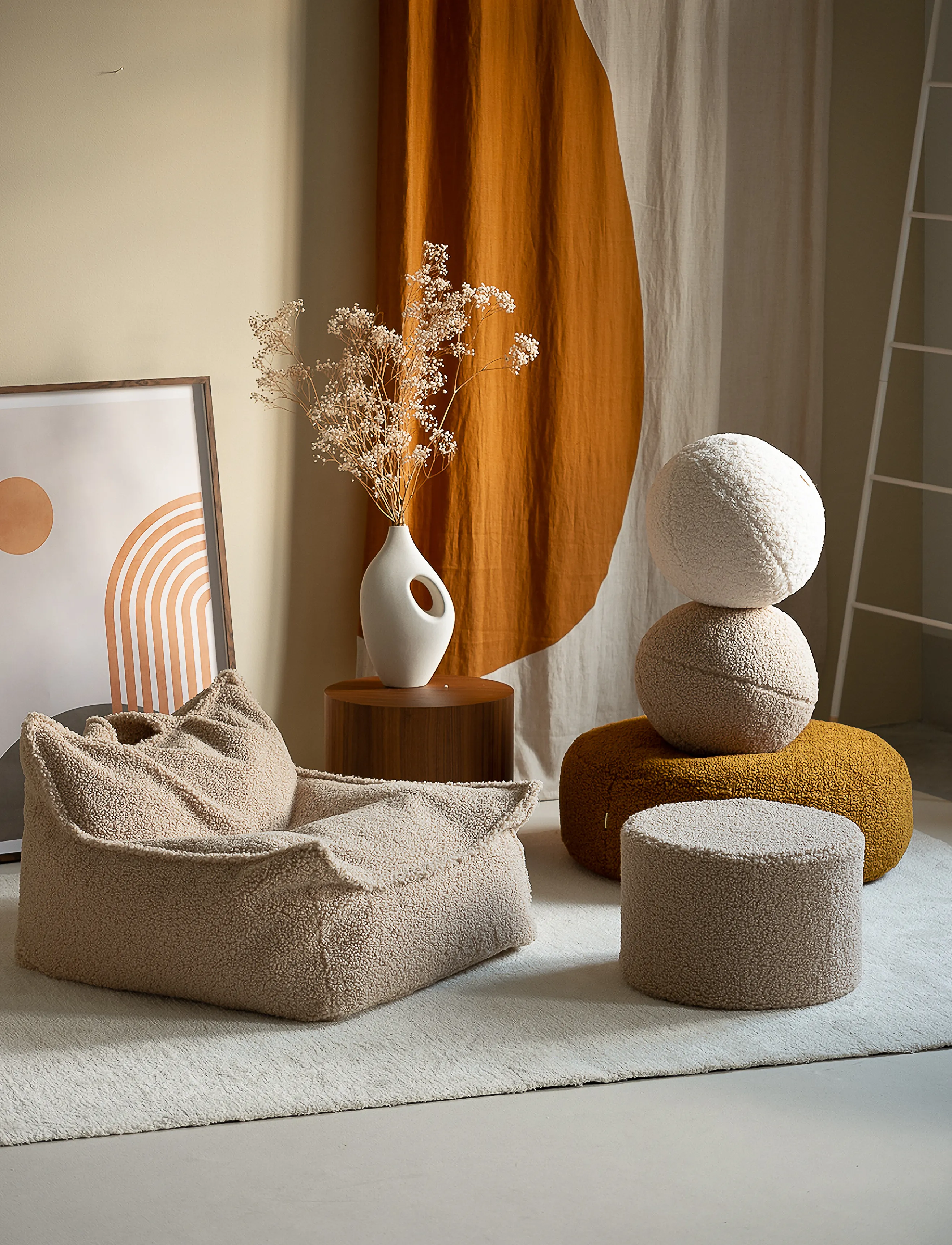 Wigiwama - Beanbag Chair teddy - puffer og lenestoler - biscuit - 3