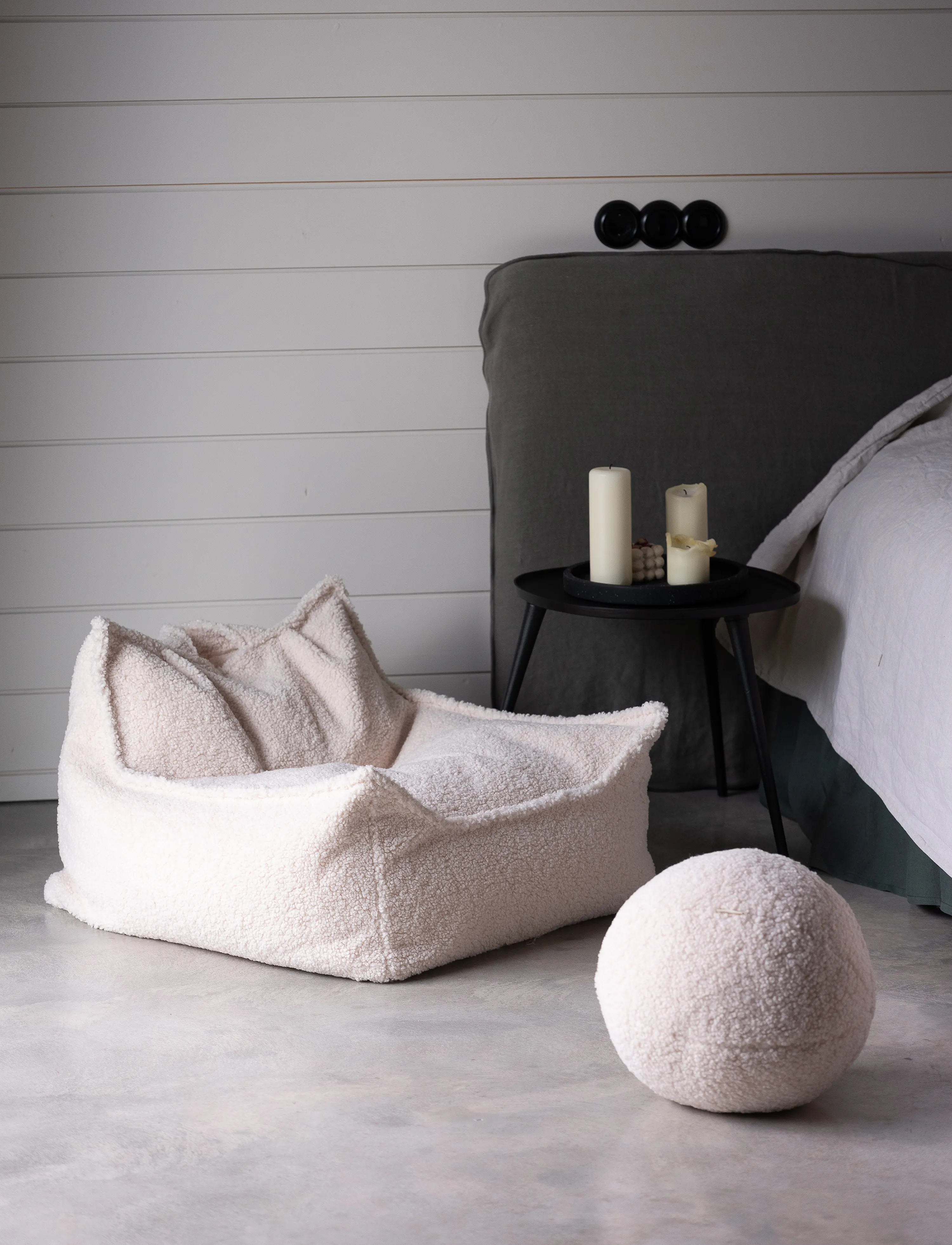 Wigiwama - Beanbag Chair teddy - sittpuffar & fåtöljer - cream white - 3