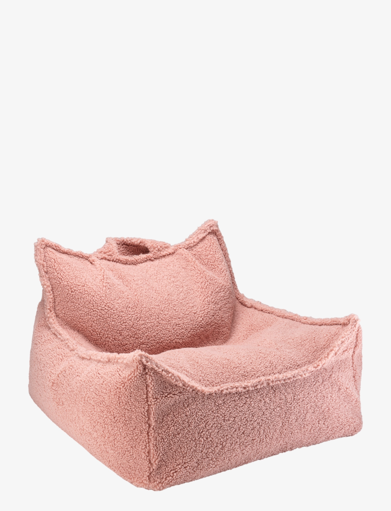 Wigiwama Beanbag Chair Teddy, Puffer, Pink, Str: 80X 70X 50CM