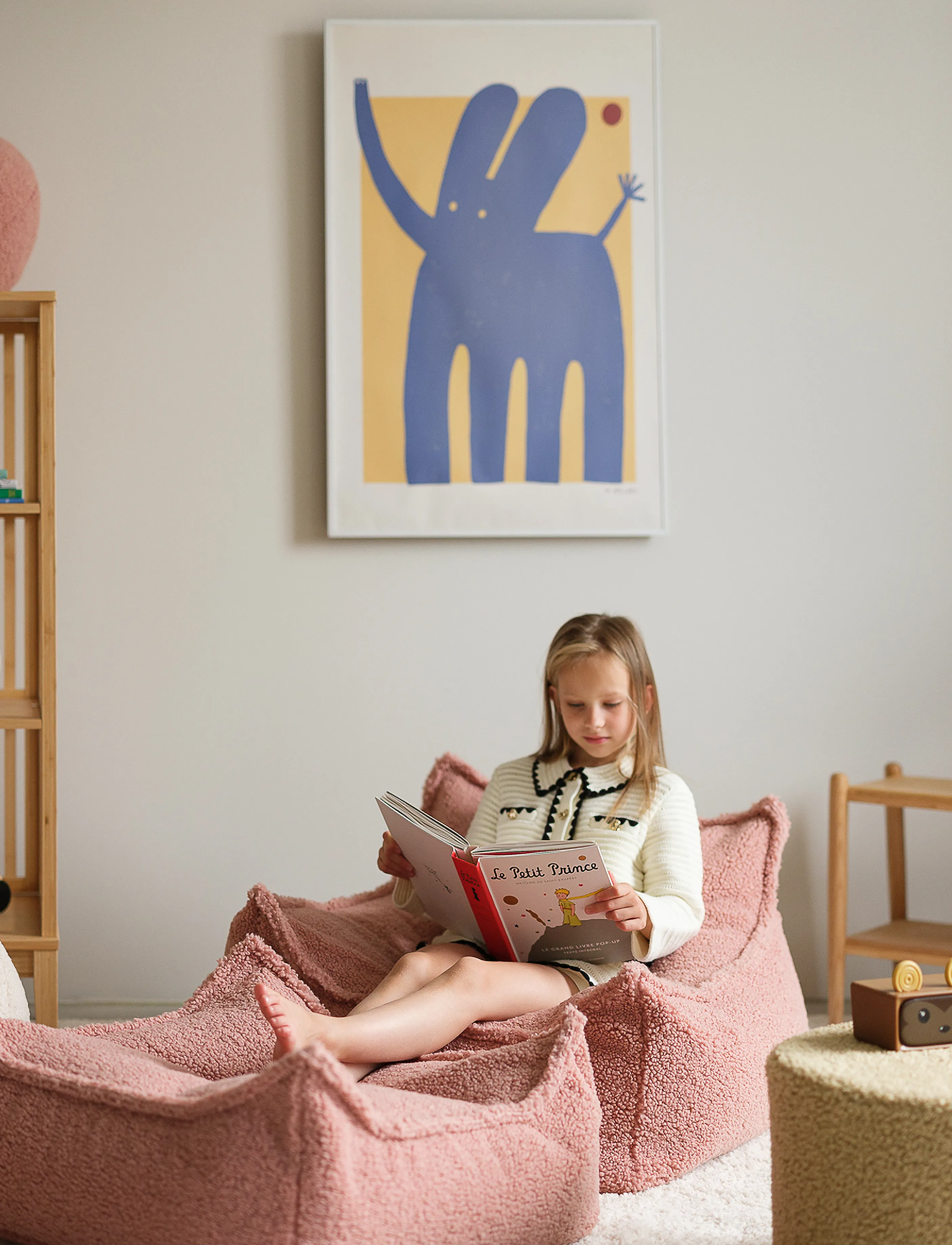 Wigiwama - Beanbag Chair teddy - sittpuffar & fåtöljer - guava pink - 4