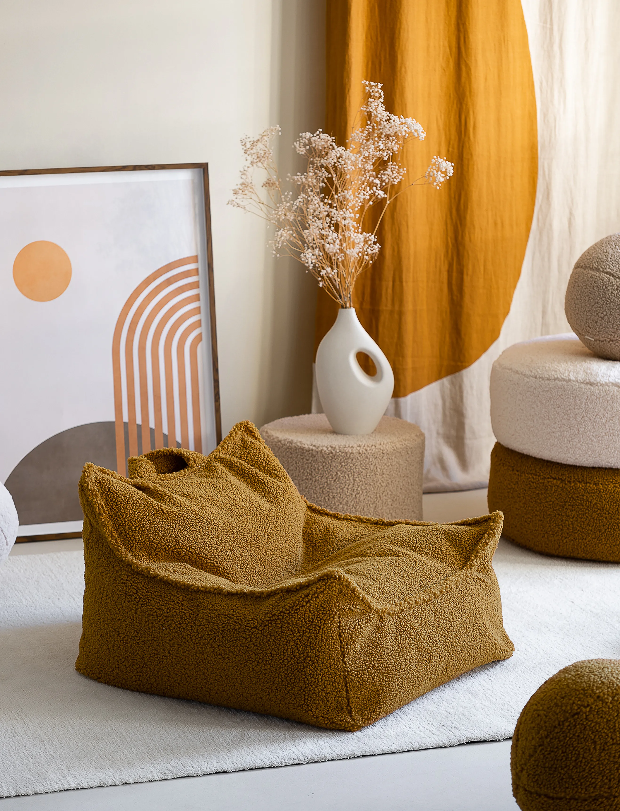 Wigiwama - Beanbag Chair teddy - sittpuffar & fåtöljer - maple - 4