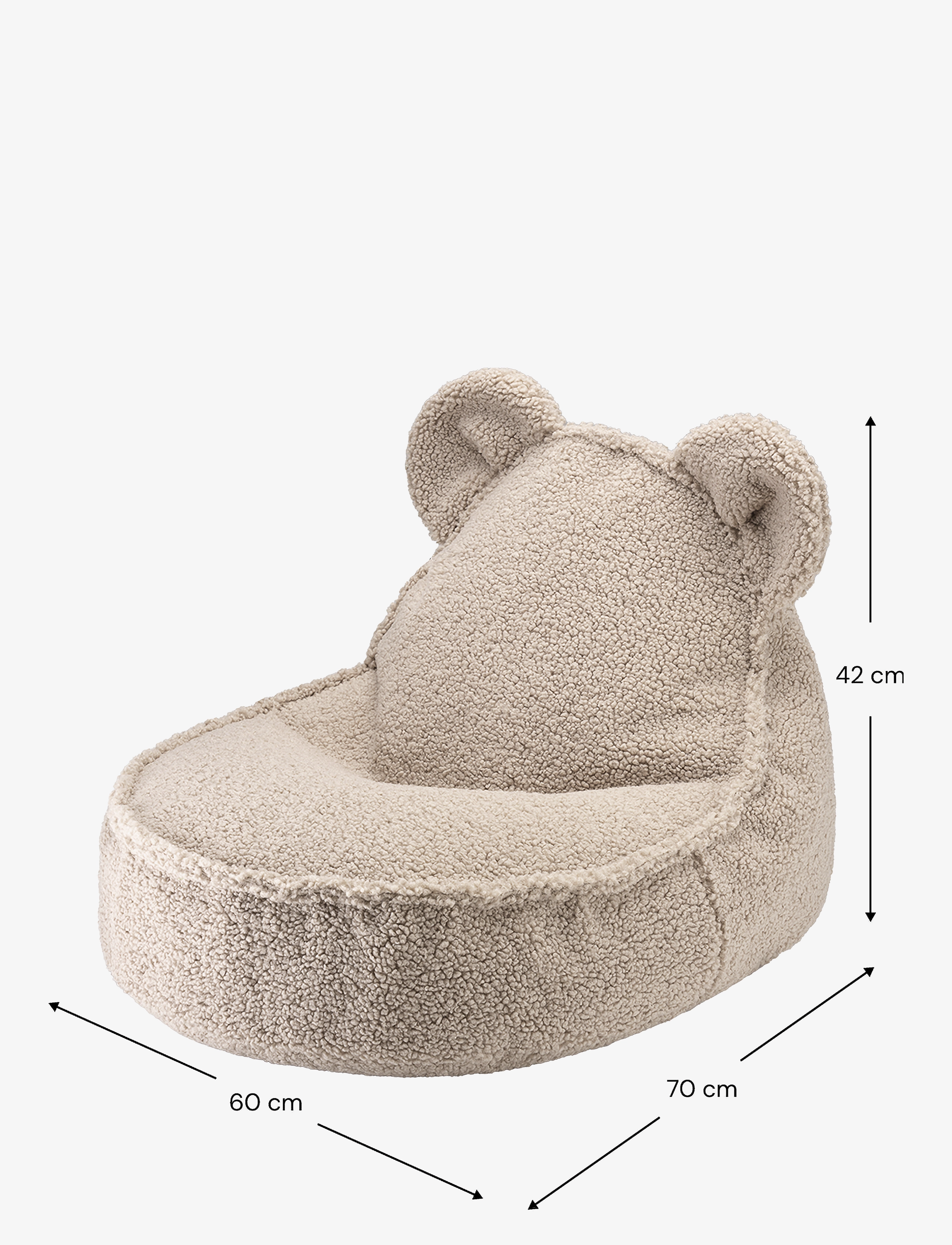 Wigiwama - Bear Beanbag teddy - pouffes & armchairs - biscuit - 2