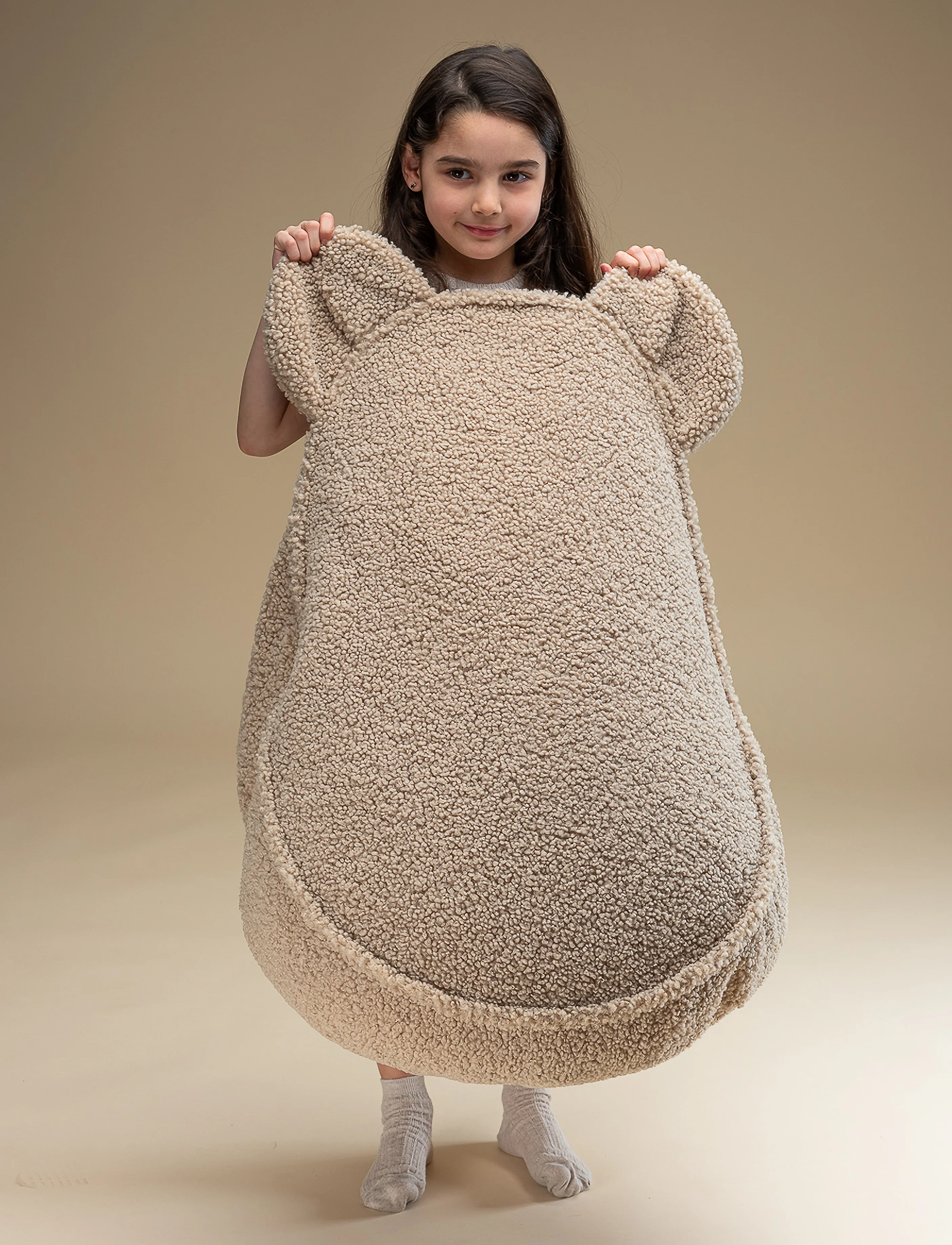 Wigiwama - Bear Beanbag teddy - pouffes & armchairs - biscuit - 3