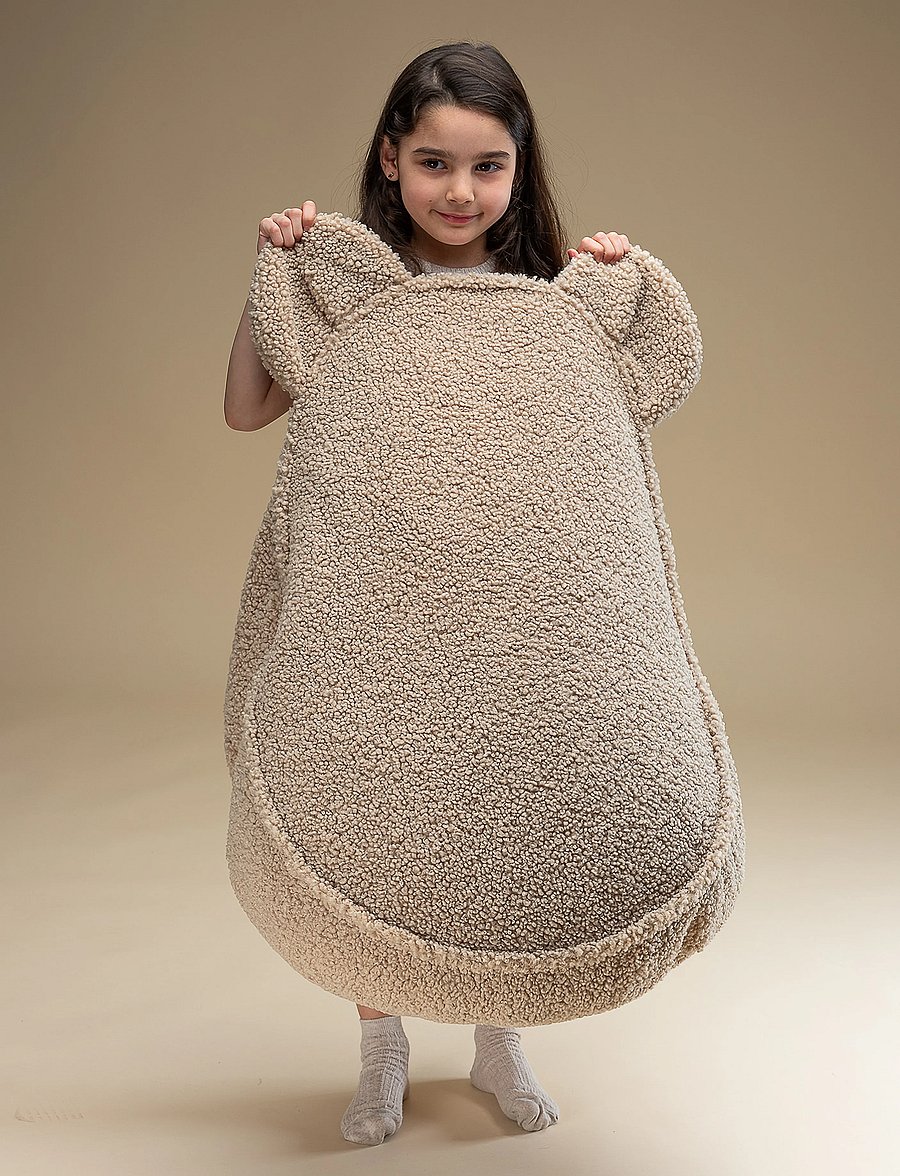 Wigiwama - Bear Beanbag teddy - poufs & lehnstühle - biscuit - 3