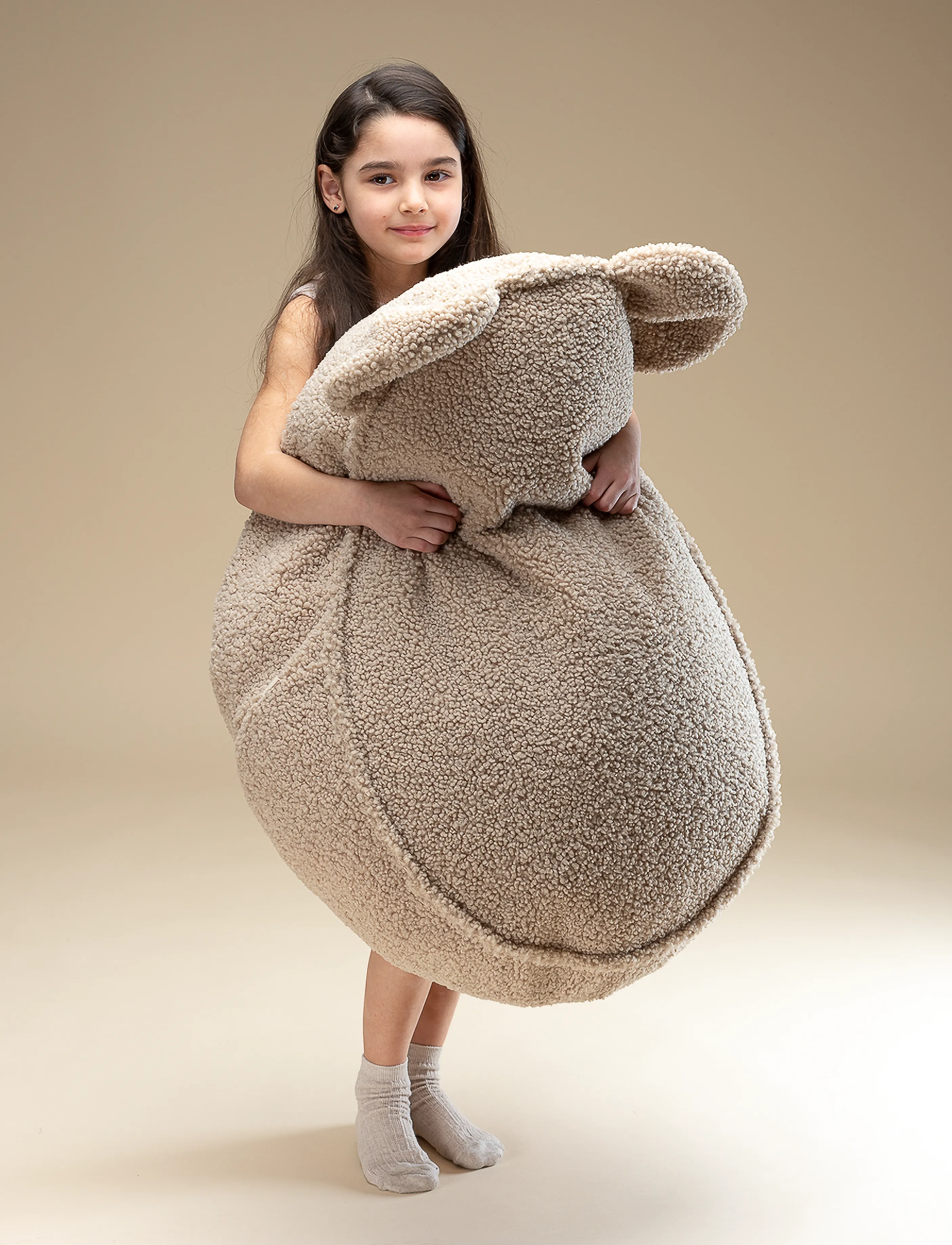 Wigiwama - Bear Beanbag teddy - pouffes & armchairs - biscuit - 4