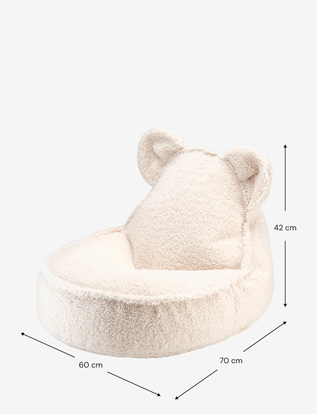 Wigiwama - Bear Beanbag teddy - poufs - cream white - 2