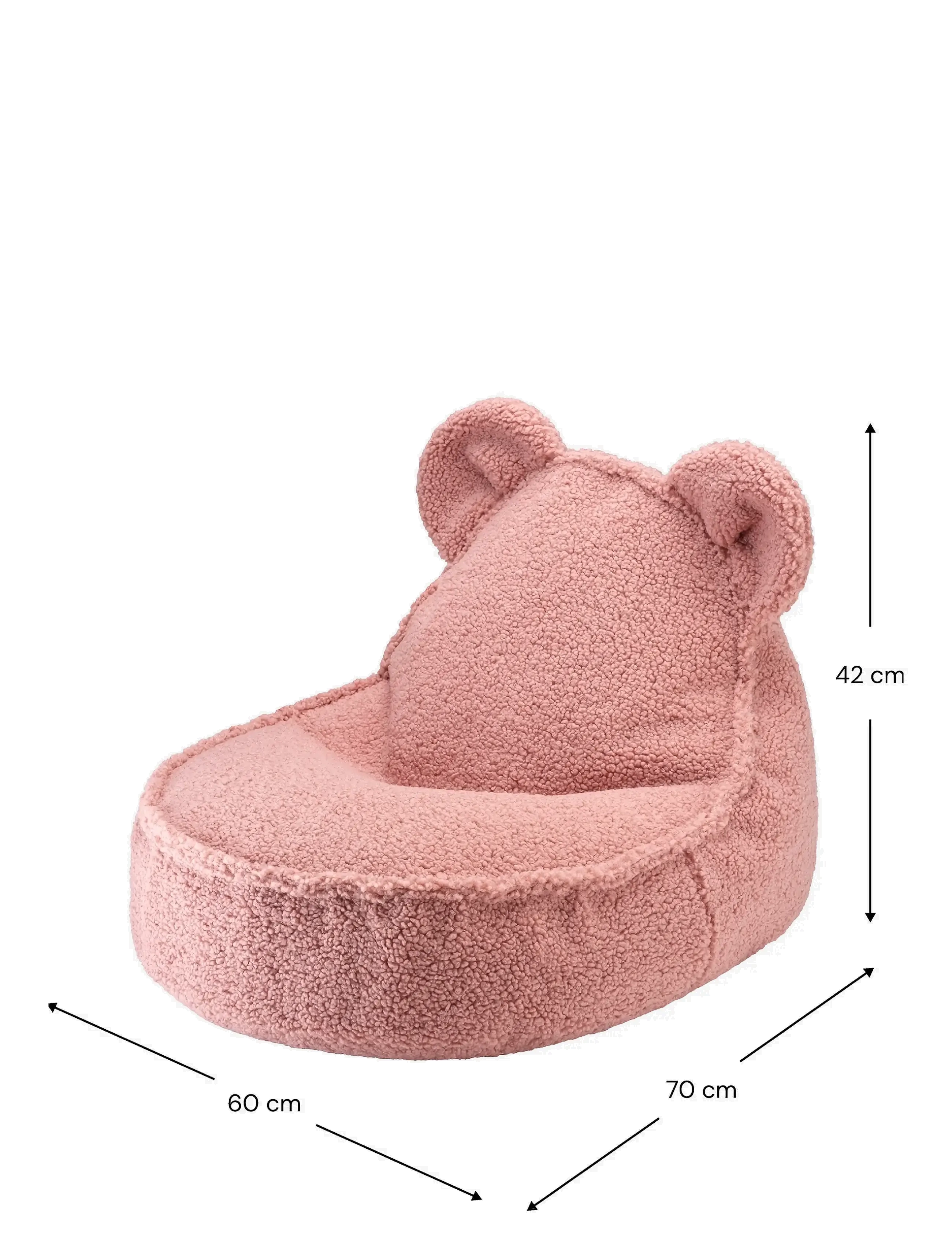 Wigiwama - Bear Beanbag teddy - pouffes & armchairs - guava pink - 2