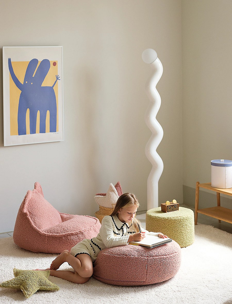 Wigiwama - Bear Beanbag teddy - poufs & lehnstühle - guava pink - 0
