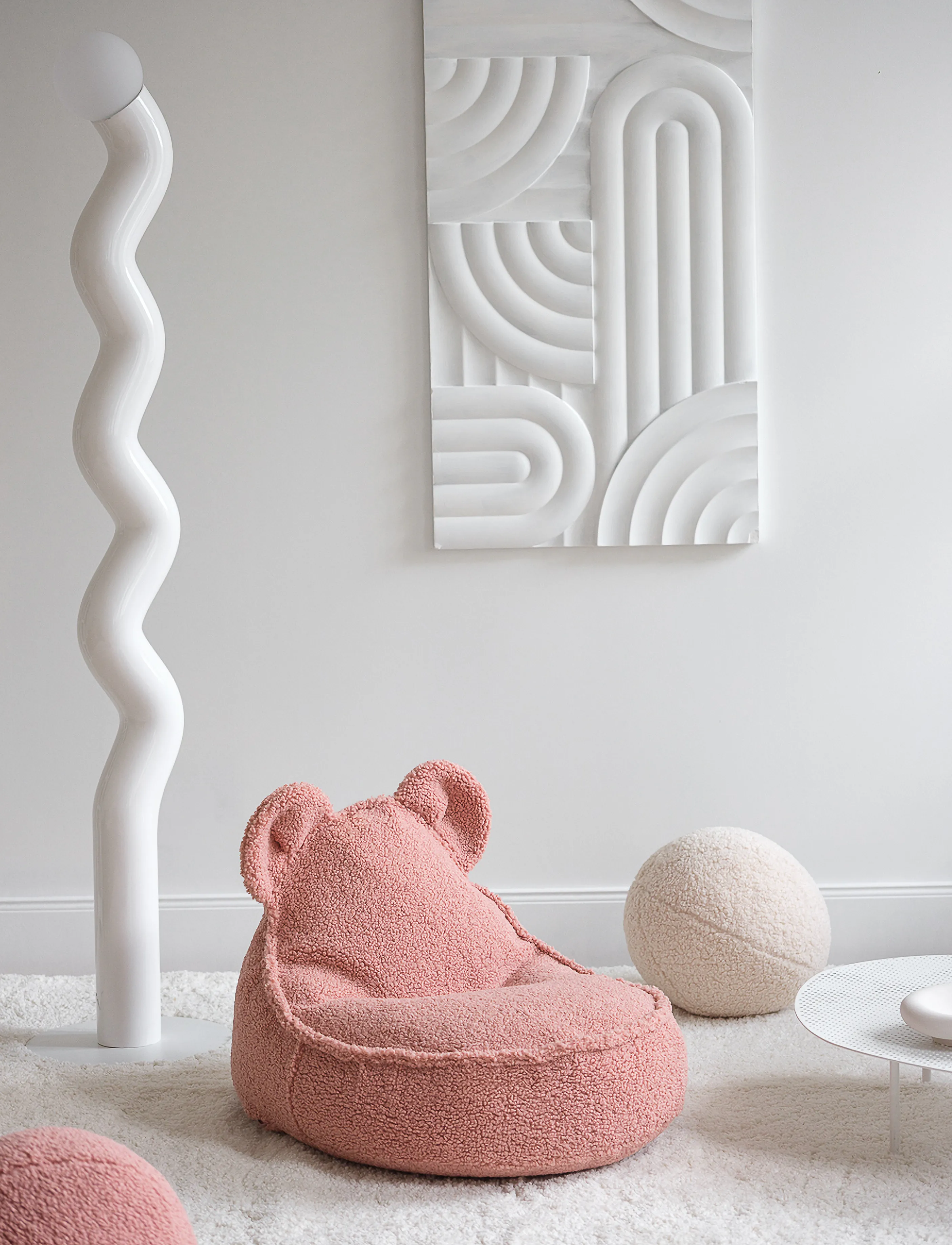 Wigiwama - Bear Beanbag teddy - pouffes & armchairs - guava pink - 4
