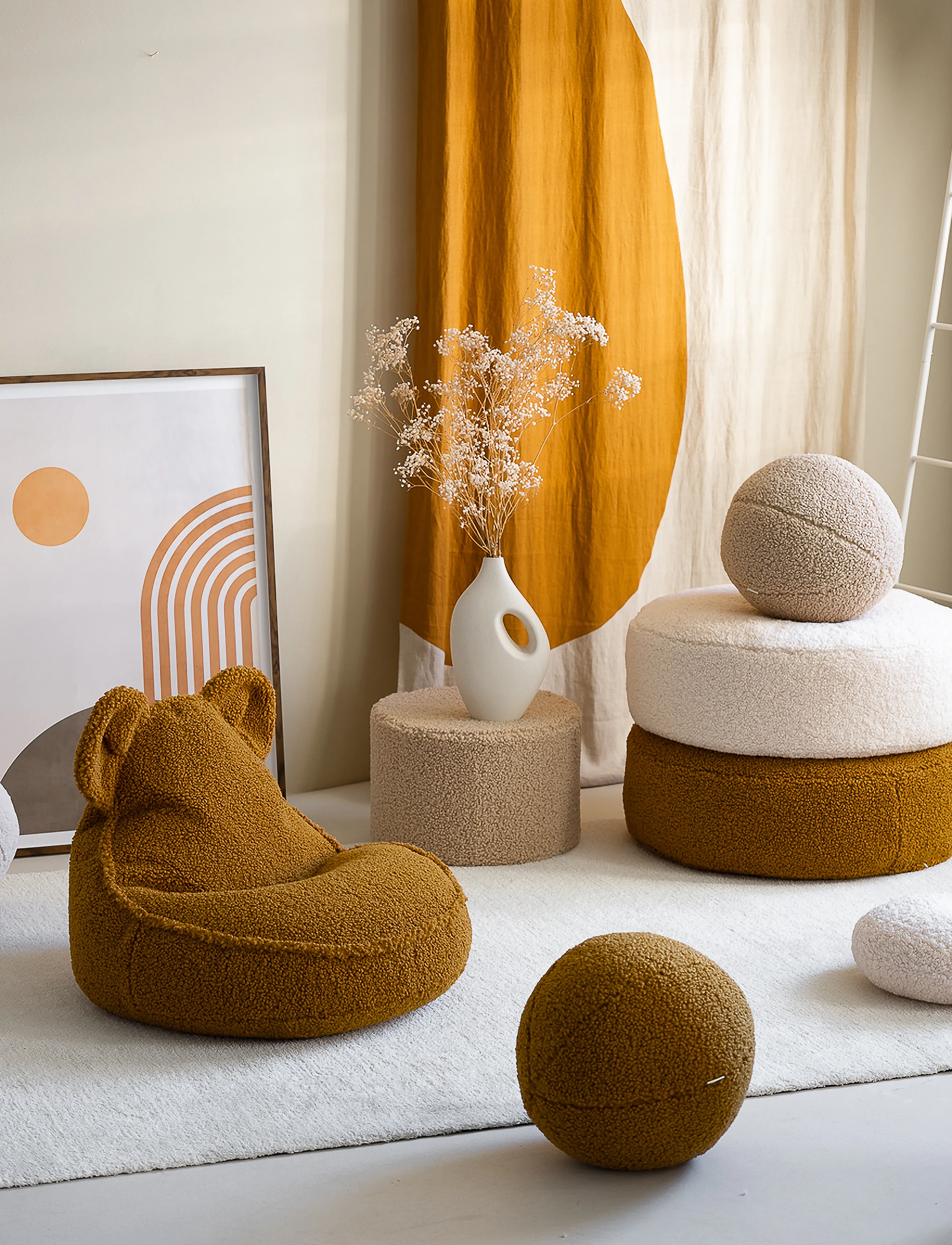 Wigiwama - Bear Beanbag teddy - sittpuffar & fåtöljer - maple - 5