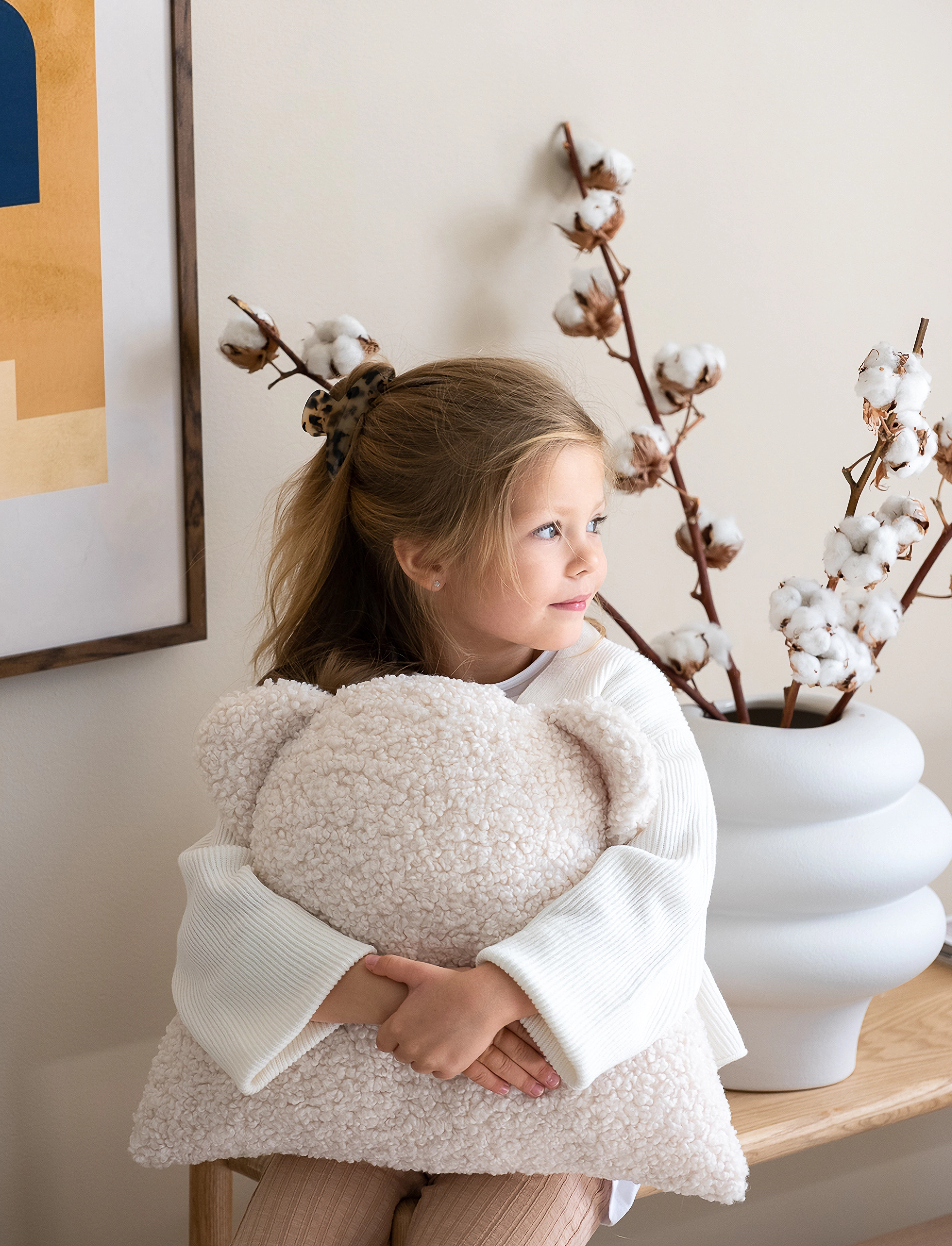 Wigiwama - Bear Cushion teddy - dekorative kissen - cream white - 3