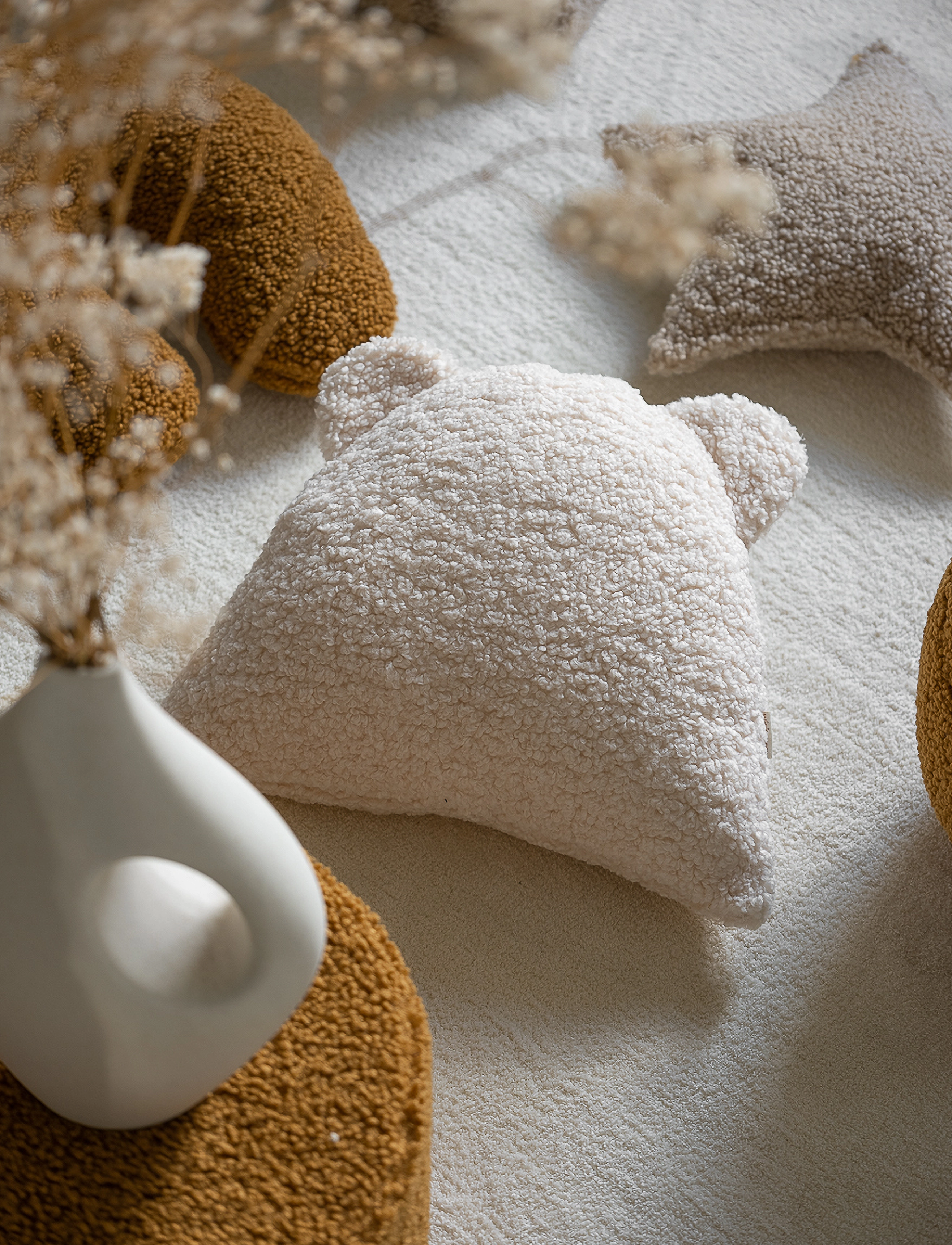 Wigiwama - Bear Cushion teddy - dekorative kissen - cream white - 4