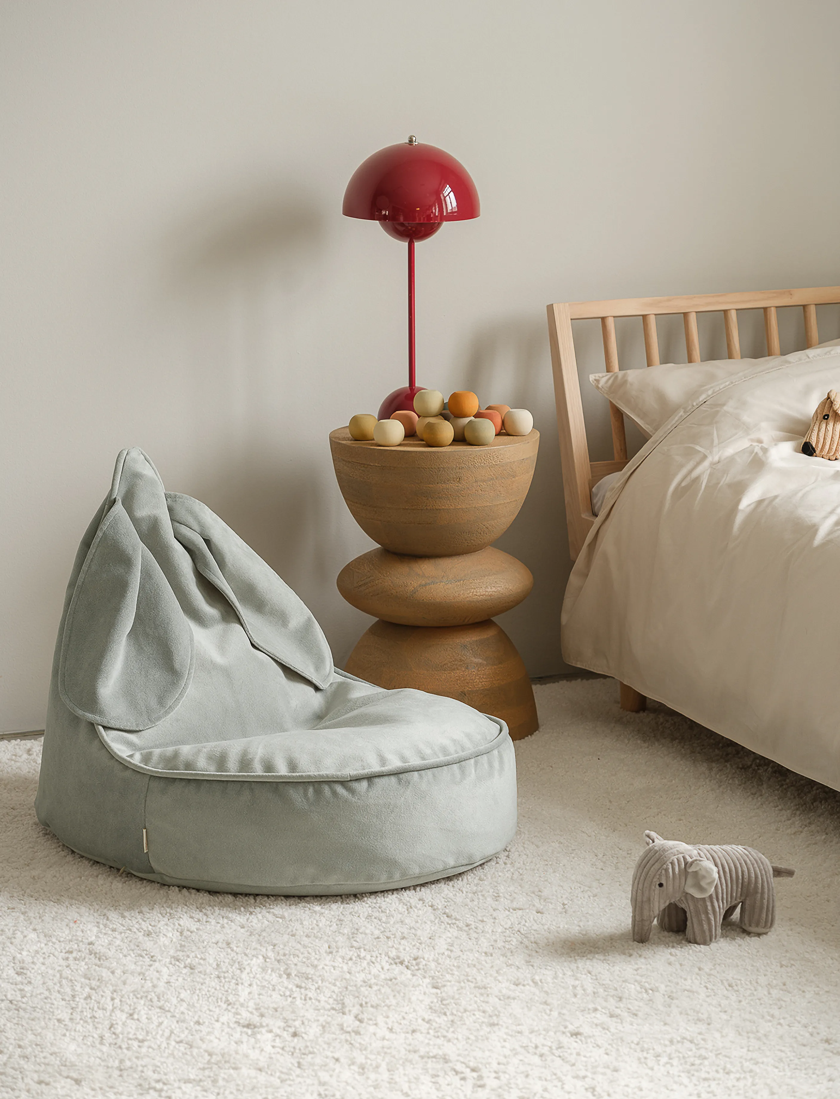 Wigiwama Bunny Beanbag, 75X 60X 60 cm, Furniture, Grün - Pouffes, Kinder