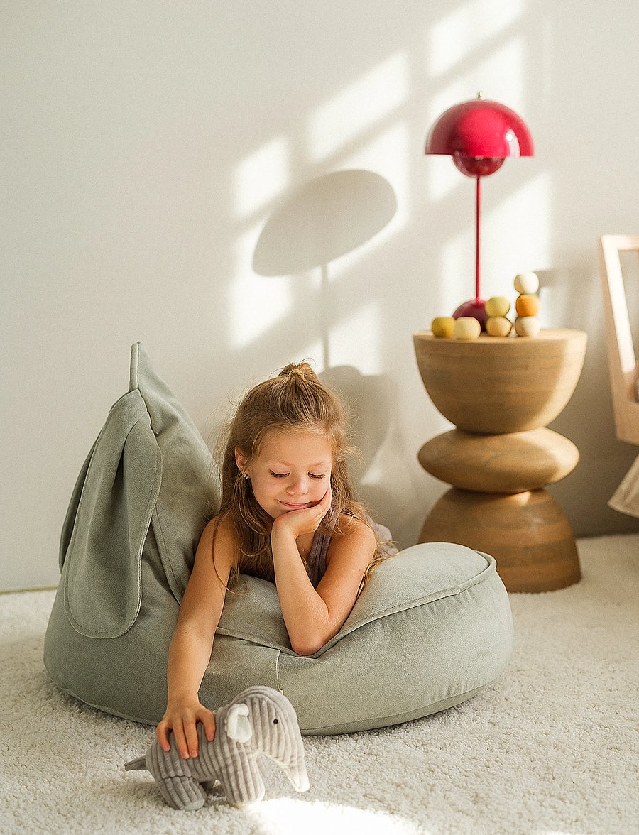 Wigiwama - Bunny Beanbag - poufs & lehnstühle - misty green - 3