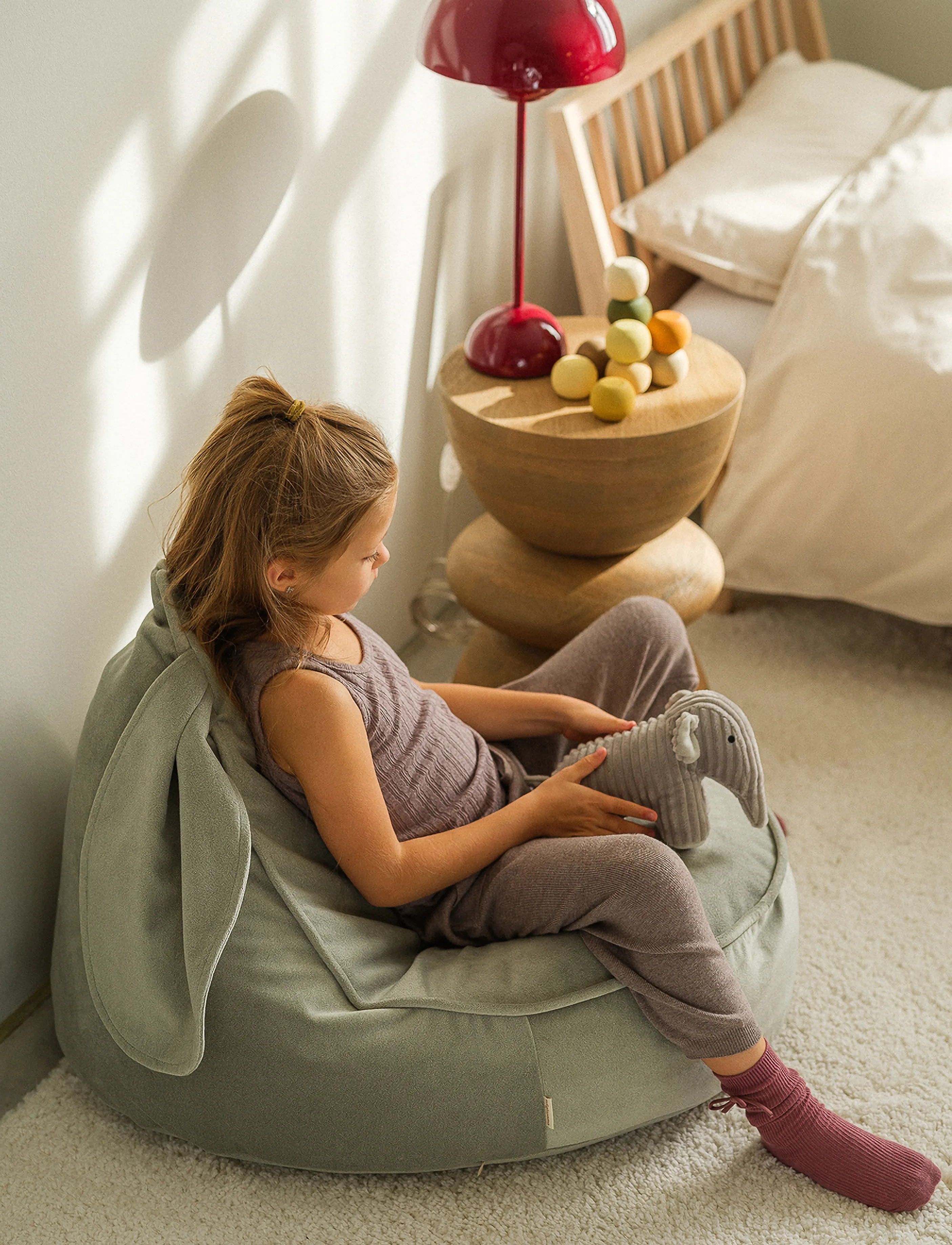 Wigiwama - Bunny Beanbag - pouffes & armchairs - misty green - 5