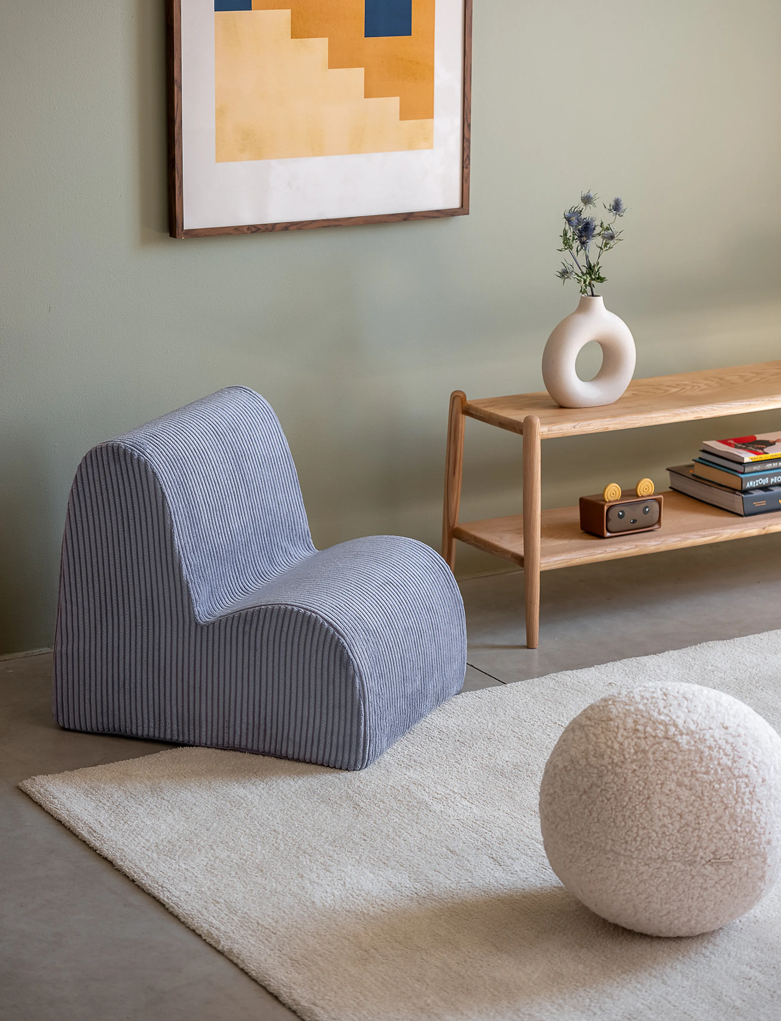 Wigiwama - Cloud Chair corduroy - blueberry blue - 4