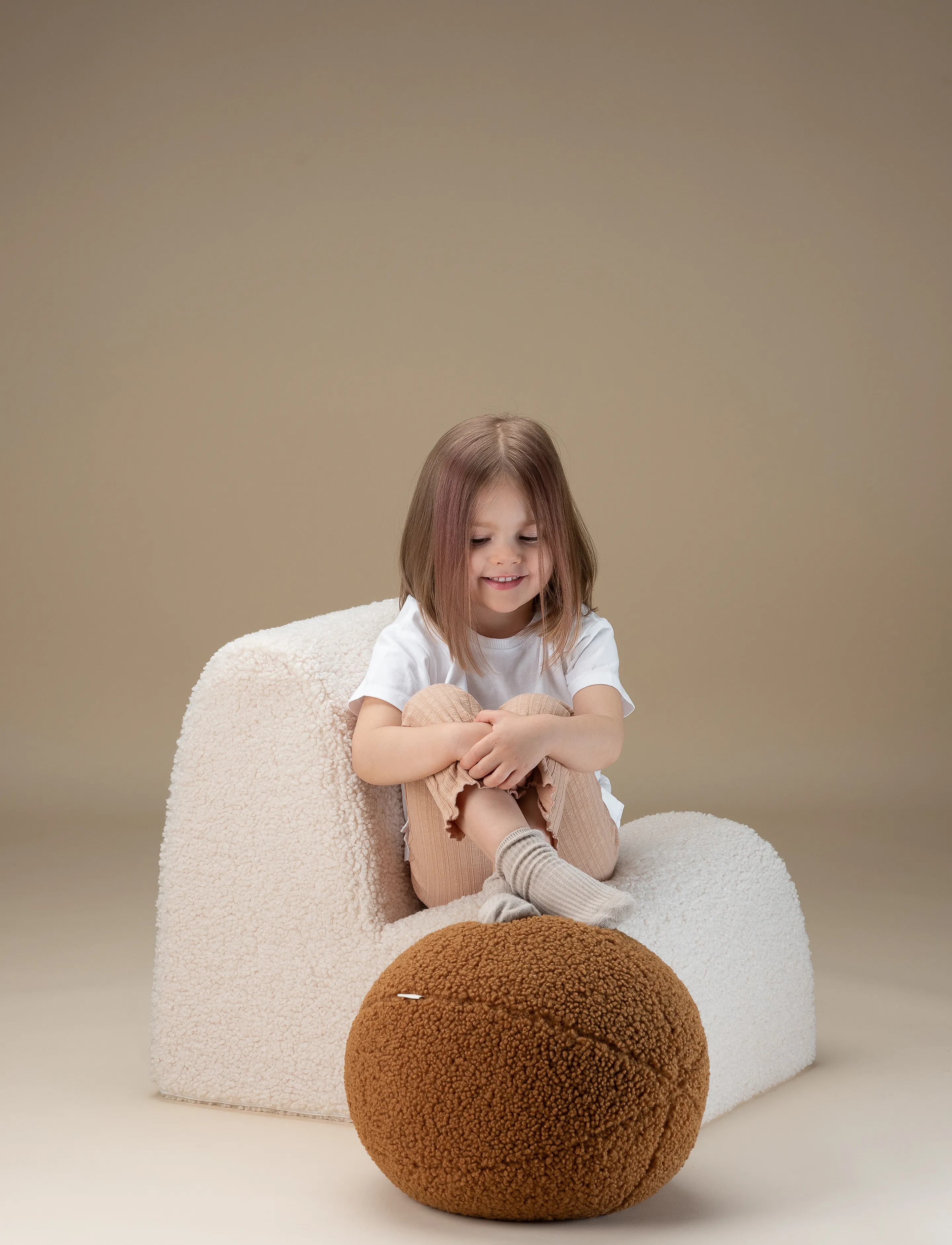 Wigiwama - Cloud Chair teddy - stole & skamler - cream white - 3