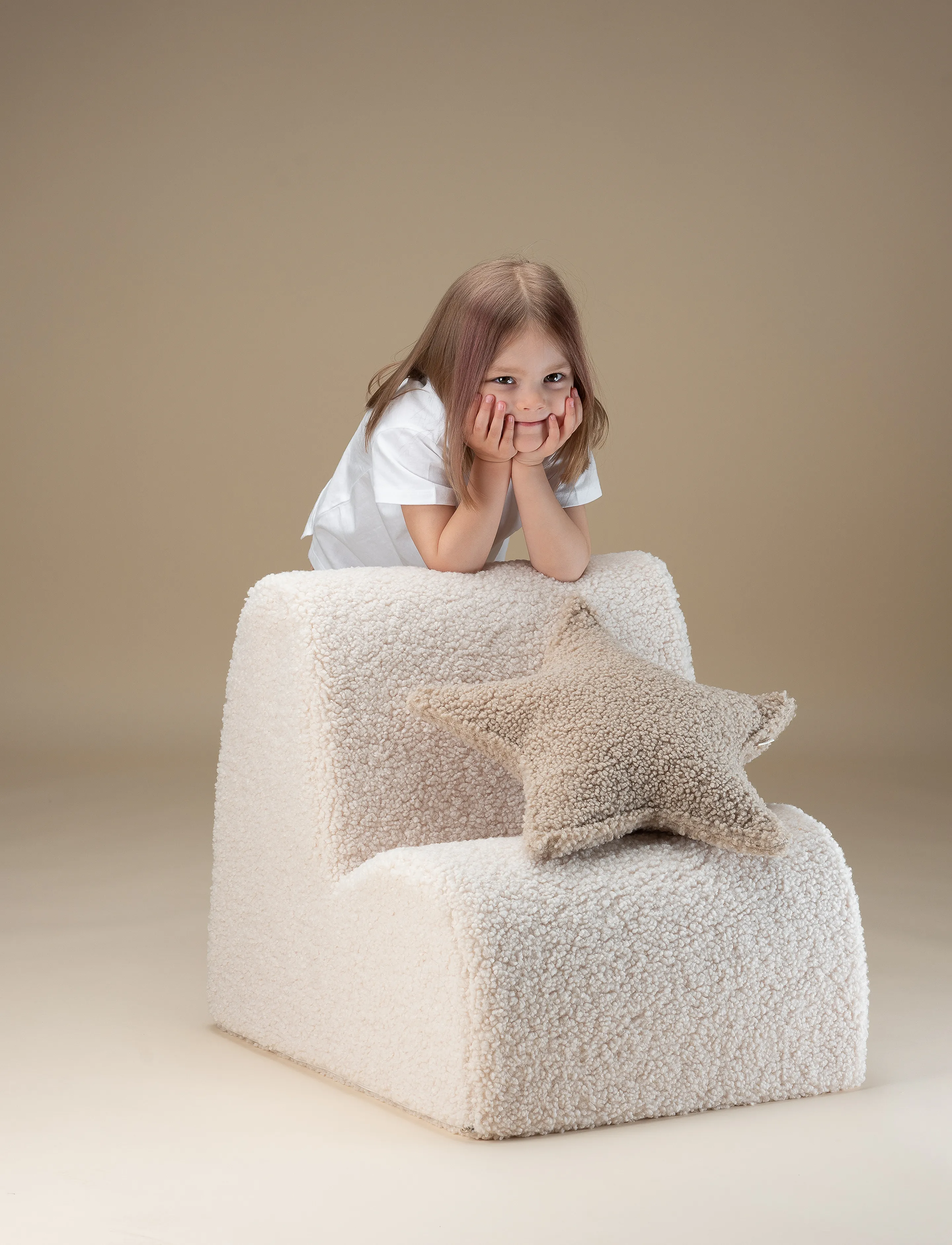 Wigiwama - Cloud Chair teddy - stole & skamler - cream white - 4