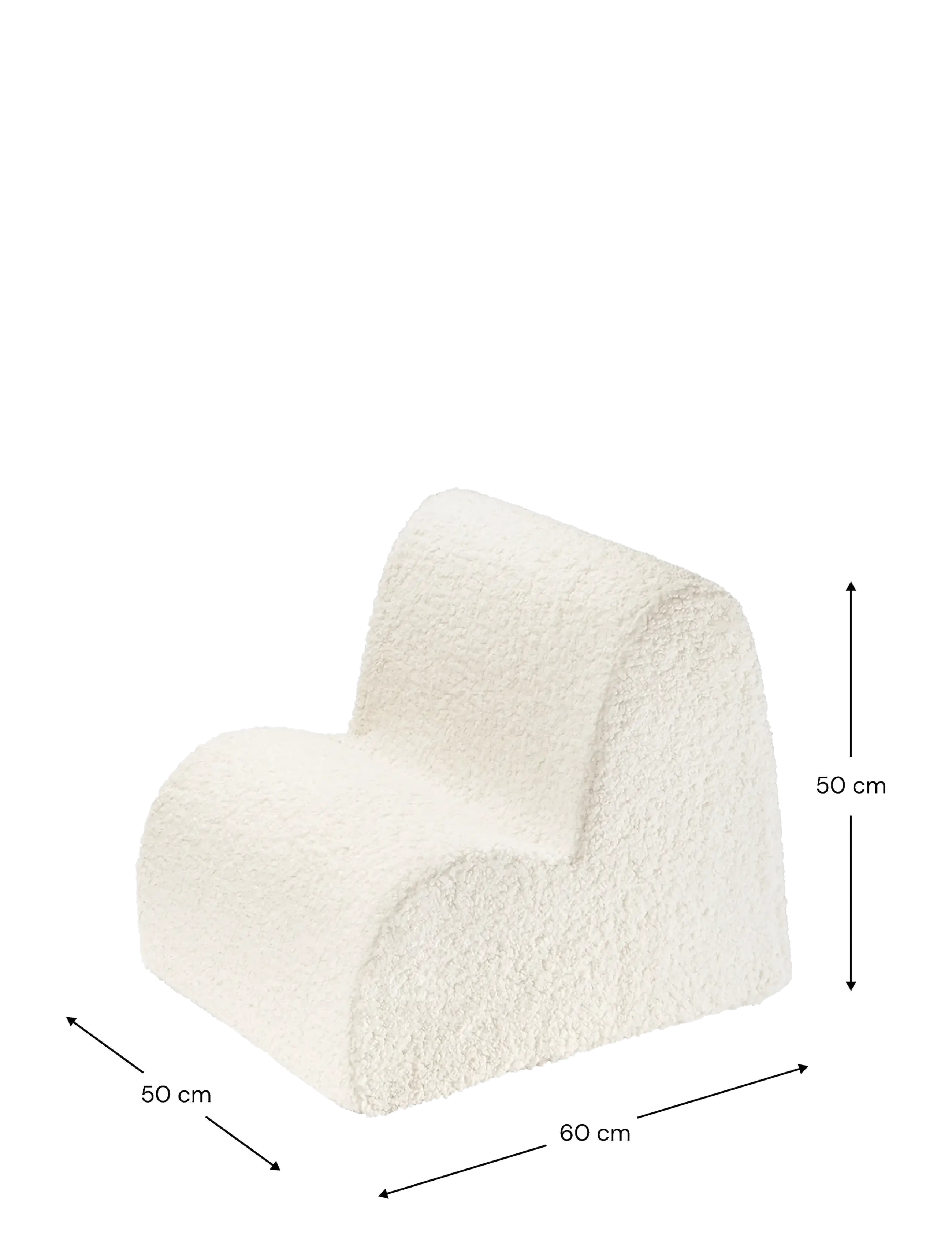 Wigiwama - Cloud Chair teddy - stole & skamler - cream white - 2