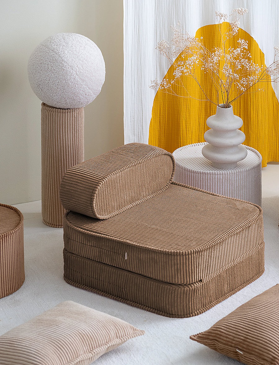 Wigiwama - Flip Chair corduroy - poufs & lehnstühle - toffee - 0