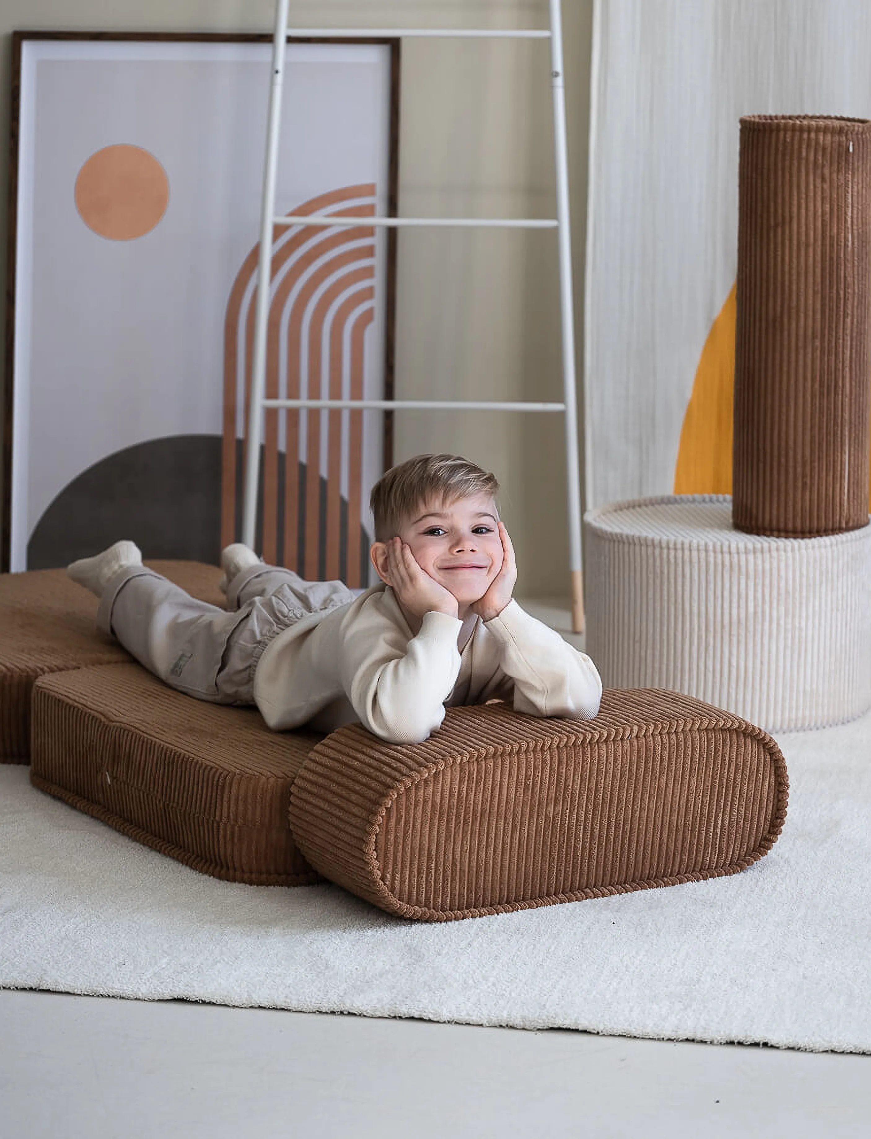 Wigiwama - Flip Chair corduroy - poufs & lehnstühle - toffee - 5