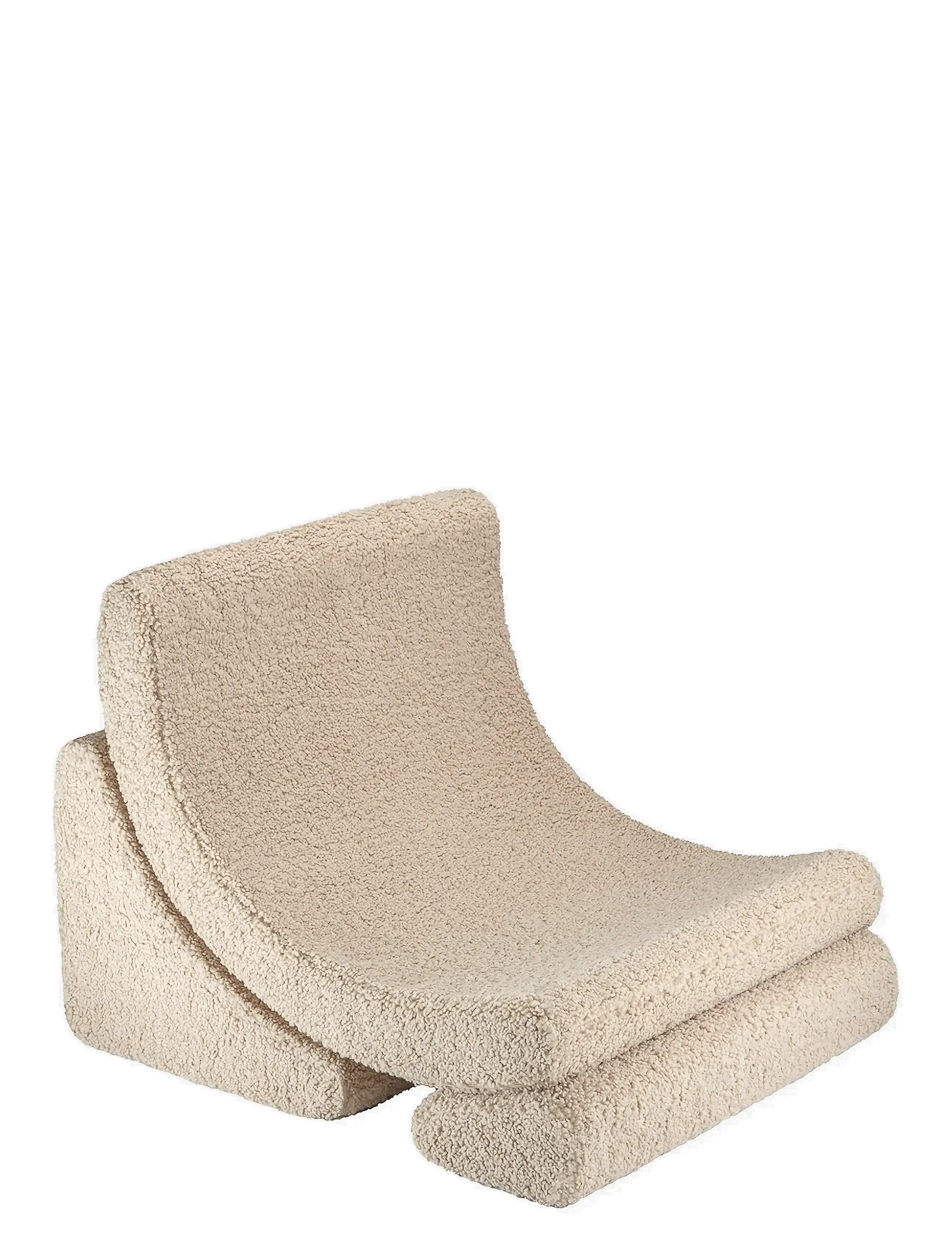 Wigiwama Moon Chair Teddy, Stol & Stools, Creme, Str: 80X 65X 55CM