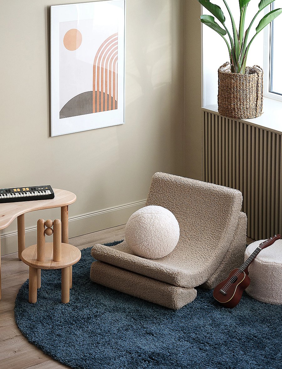 Wigiwama - Moon Chair teddy - sittpuffar & fåtöljer - biscuit - 0