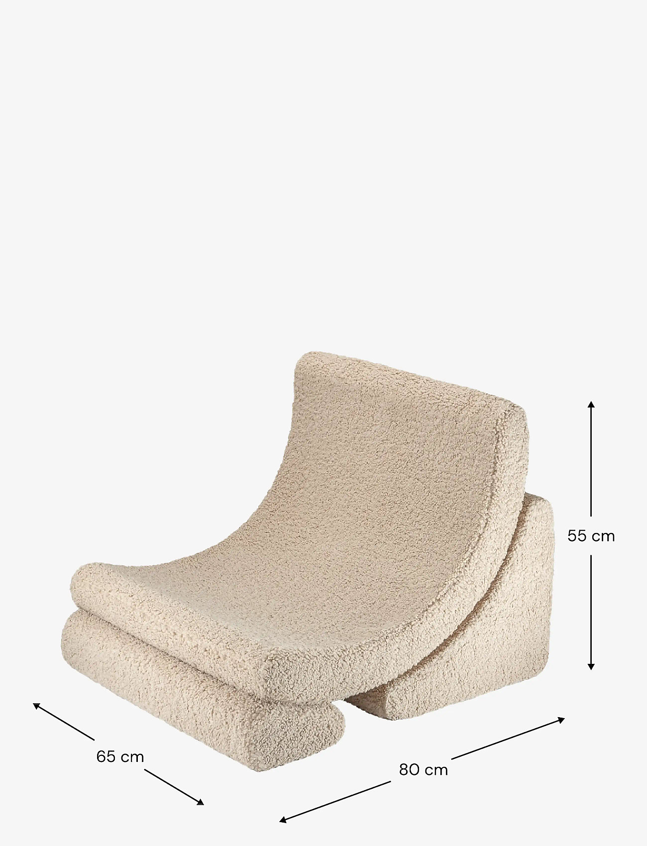 Wigiwama - Moon Chair teddy - stole & skamler - biscuit - 2