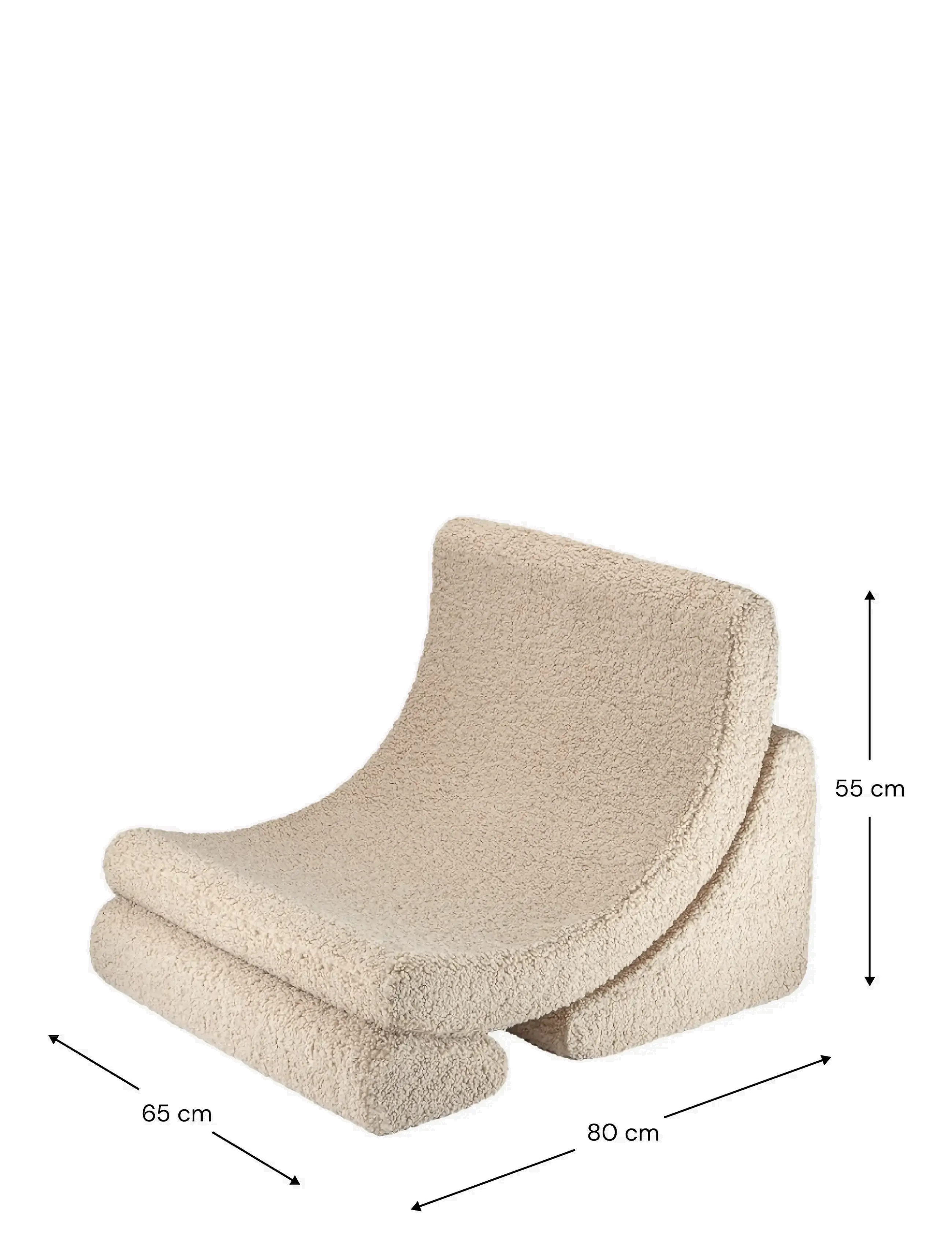 Wigiwama - Moon Chair teddy - sittpuffar & fåtöljer - biscuit - 2