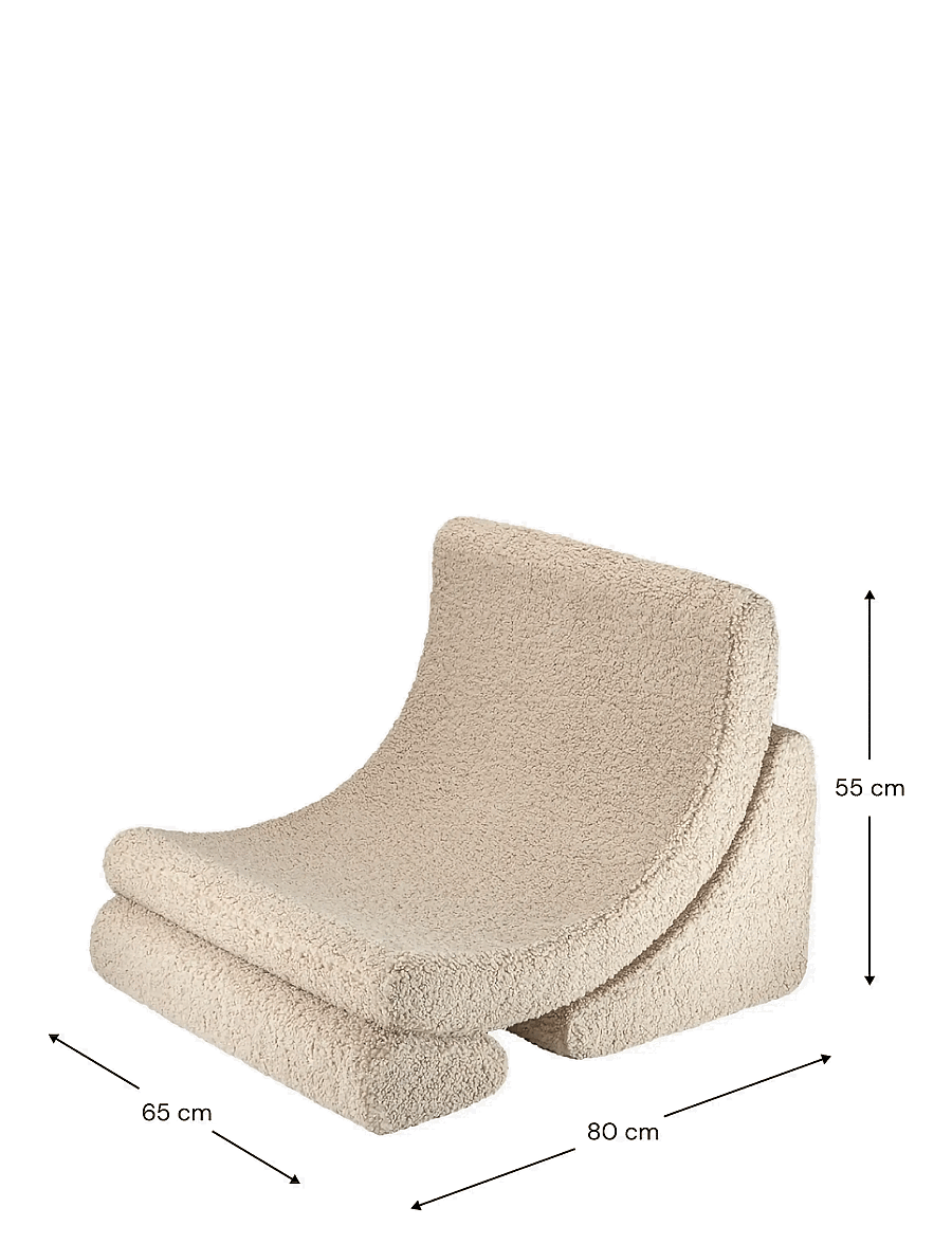 Wigiwama - Moon Chair teddy - sittpuffar & fåtöljer - biscuit - 2