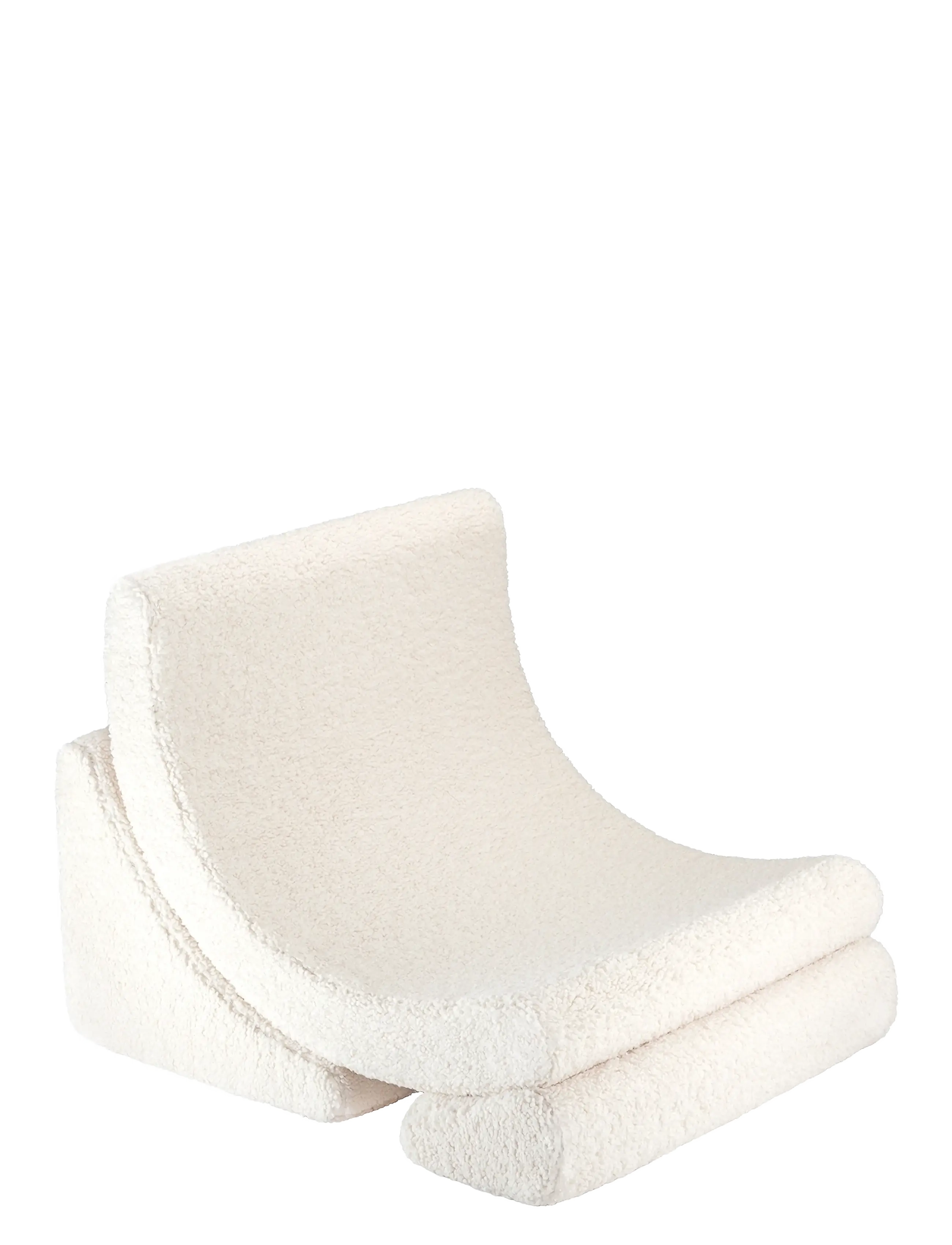 Wigiwama Moon Chair Teddy, Stol & Stools, Creme, Str: 80X 65X 55CM
