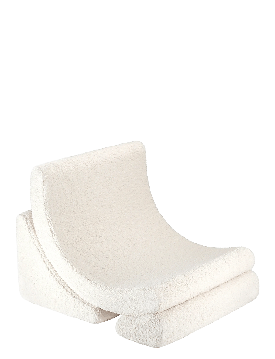Wigiwama - Moon Chair teddy - puffer og lænestole - cream white - 1