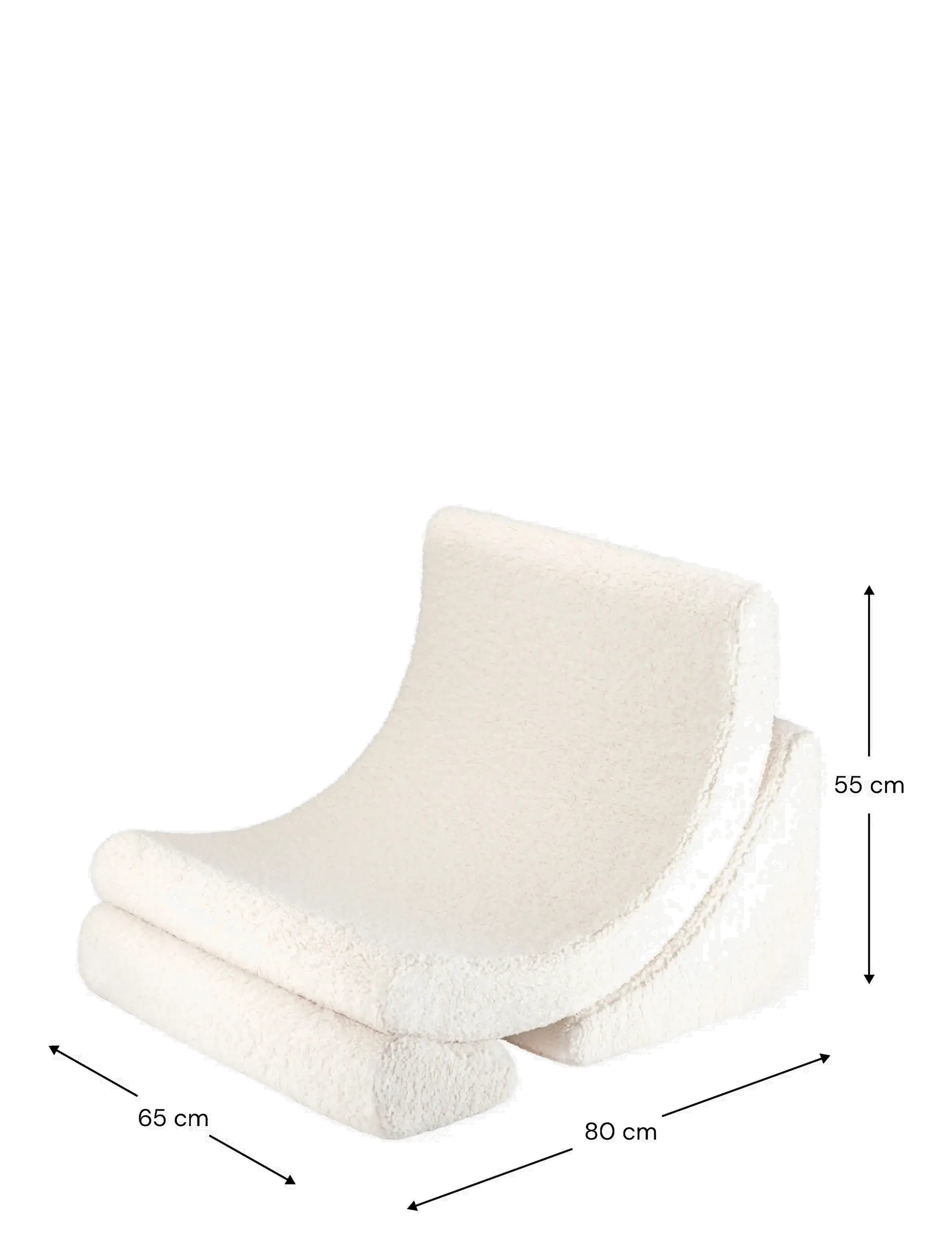 Wigiwama - Moon Chair teddy - puffer og lænestole - cream white - 3