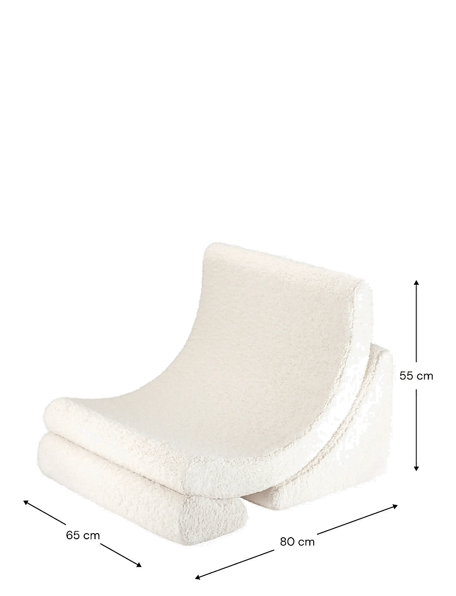 Wigiwama - Moon Chair teddy - puffer og lænestole - cream white - 3