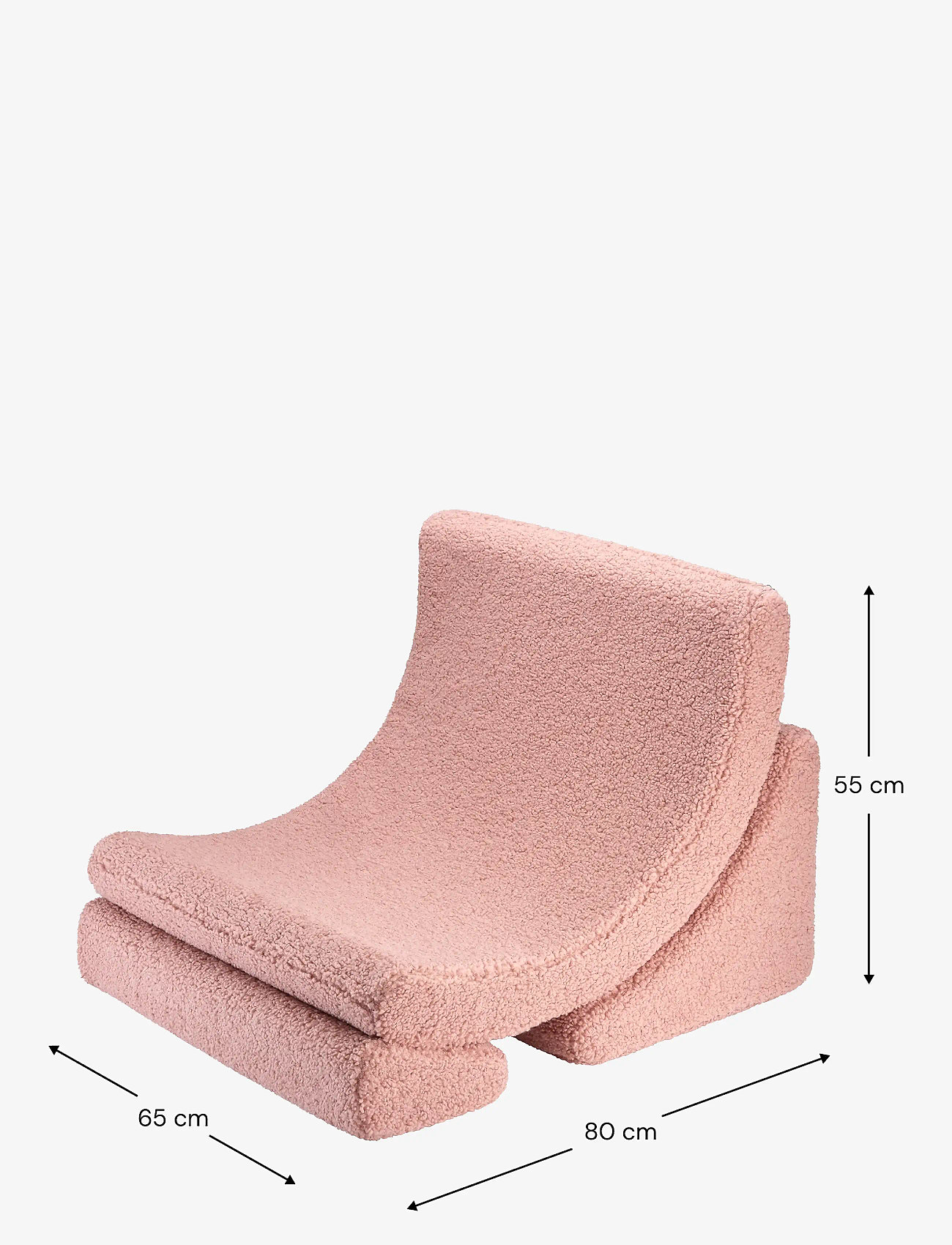 Wigiwama - Moon Chair teddy - guava pink - 2