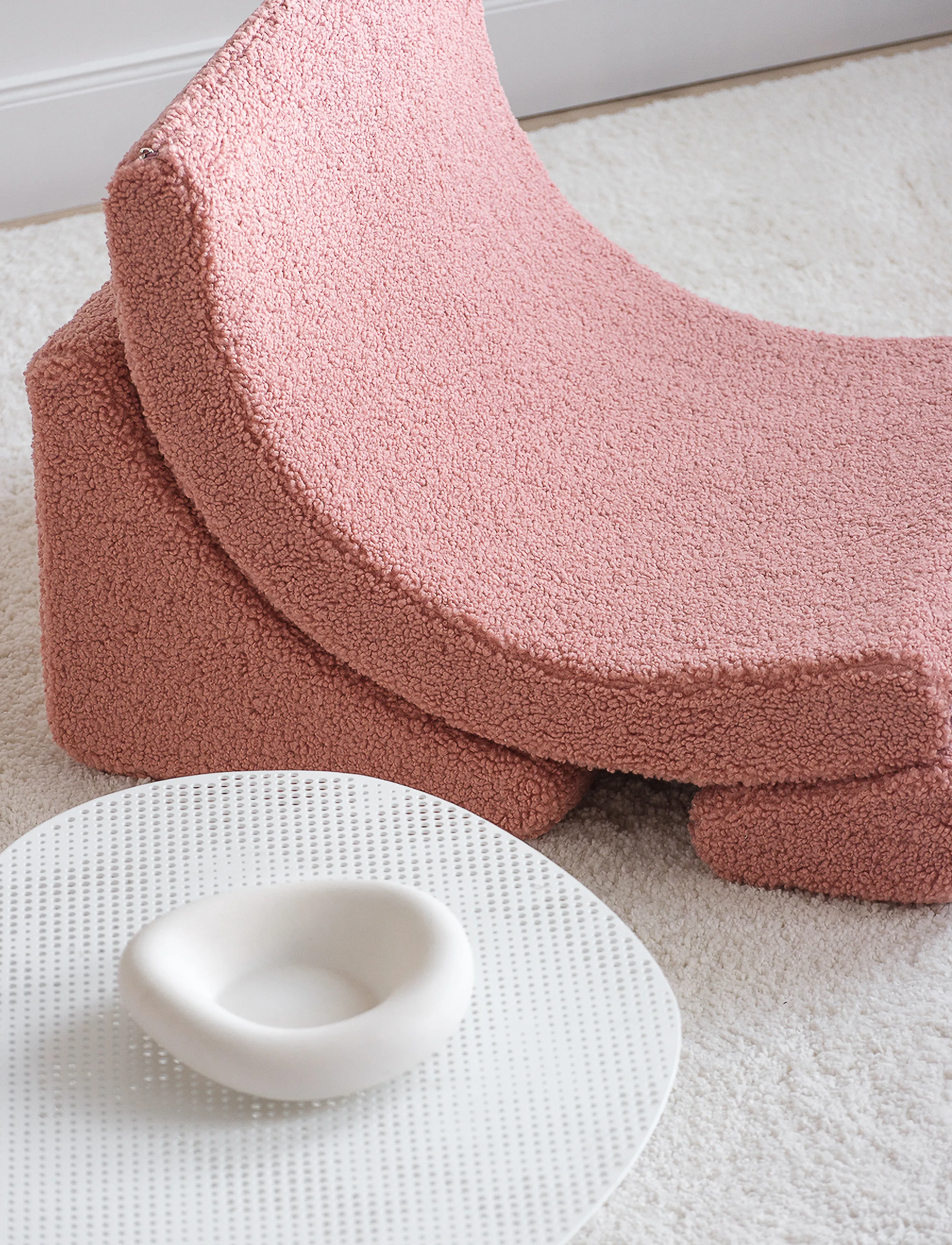 Wigiwama - Moon Chair teddy - sittpuffar & fåtöljer - guava pink - 5