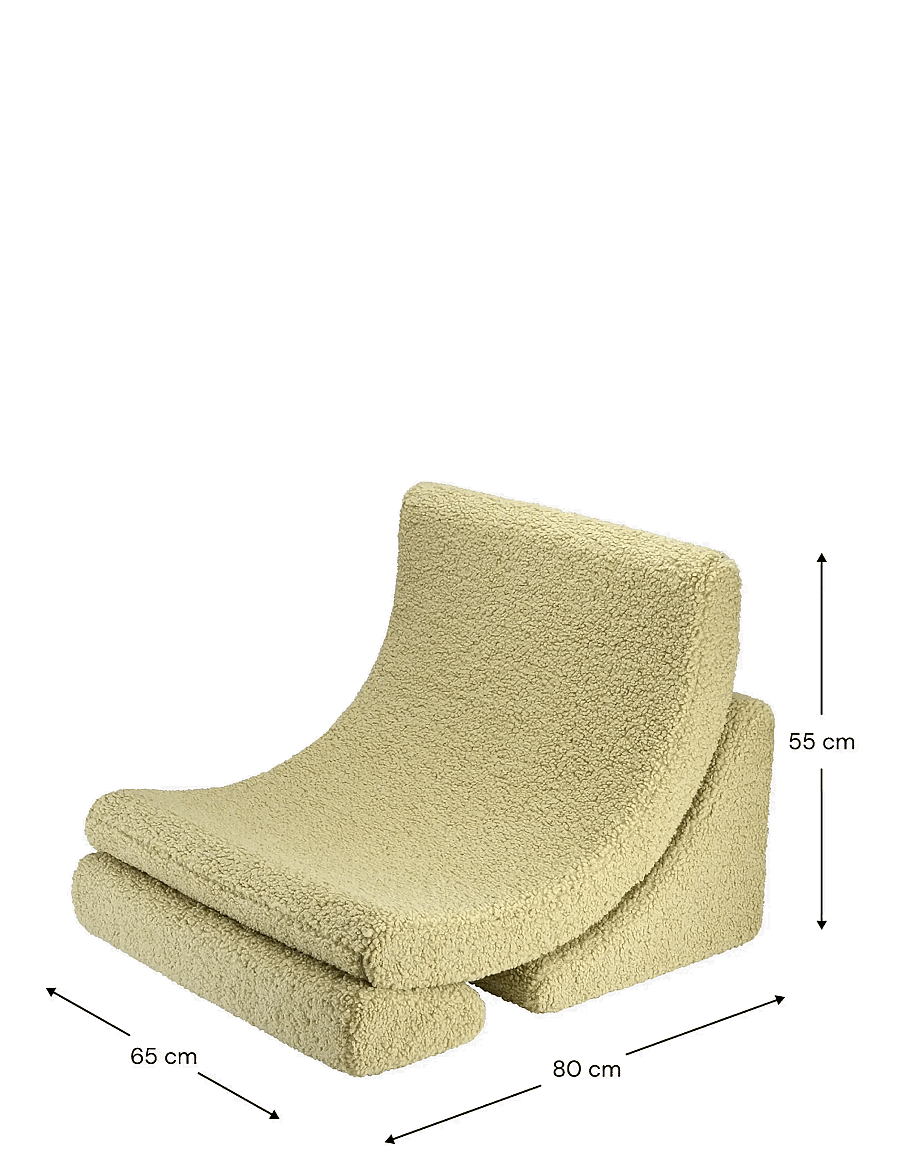 Wigiwama - Moon Chair teddy - sittpuffar & fåtöljer - matcha - 2