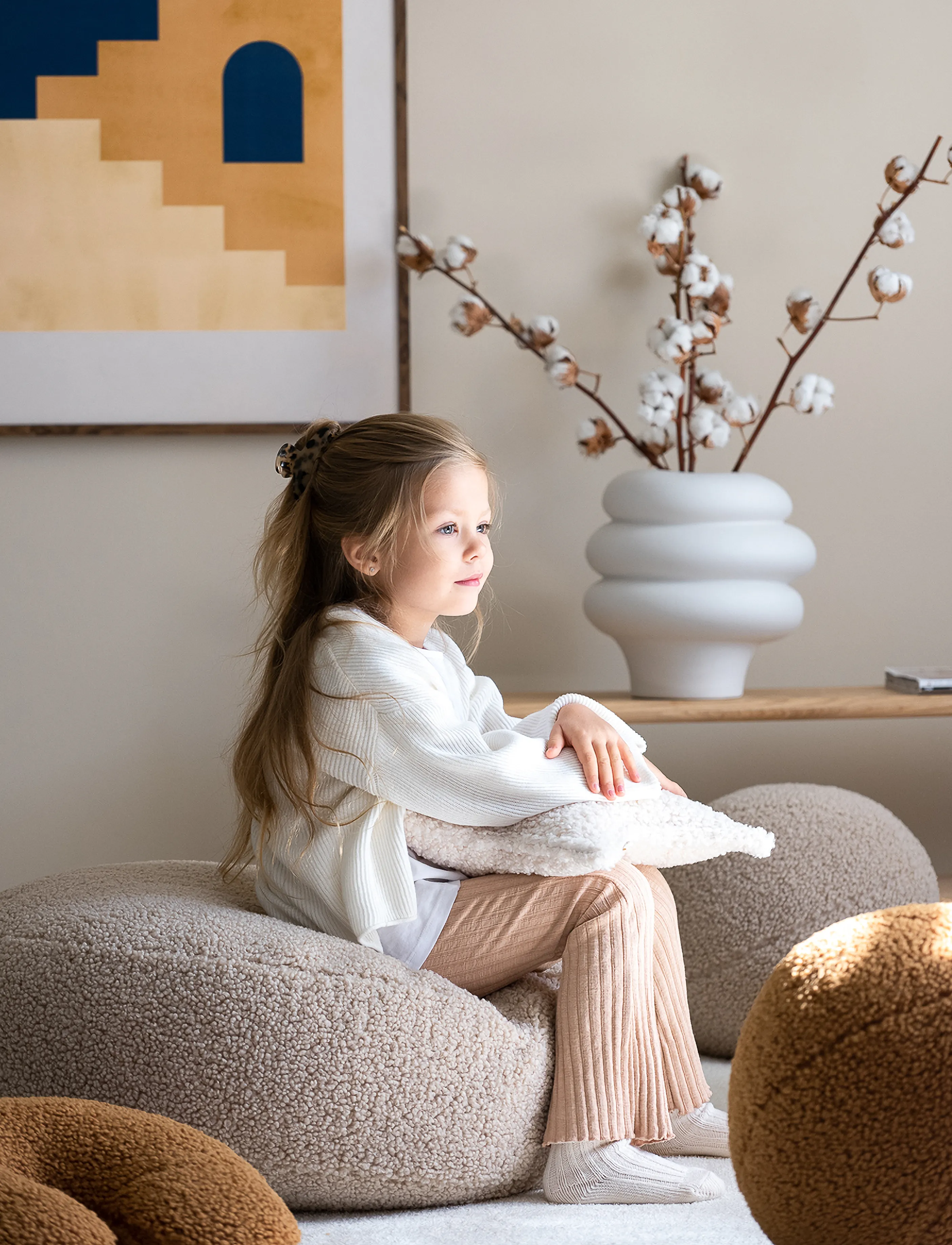 Wigiwama - Ottoman teddy - pouffes & armchairs - biscuit - 3