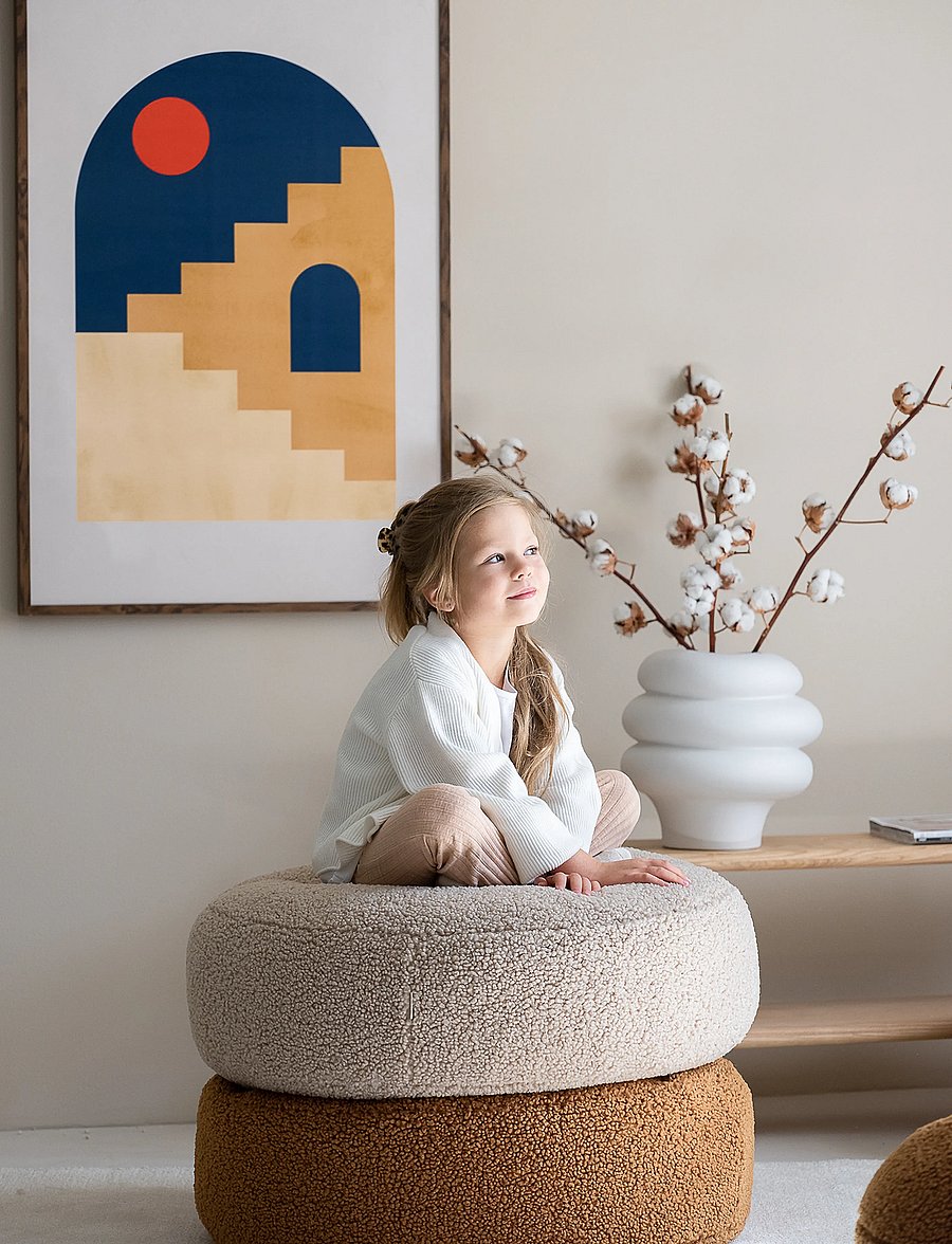 Wigiwama - Ottoman teddy - puhvetid ja tugitoolid - maple - 5