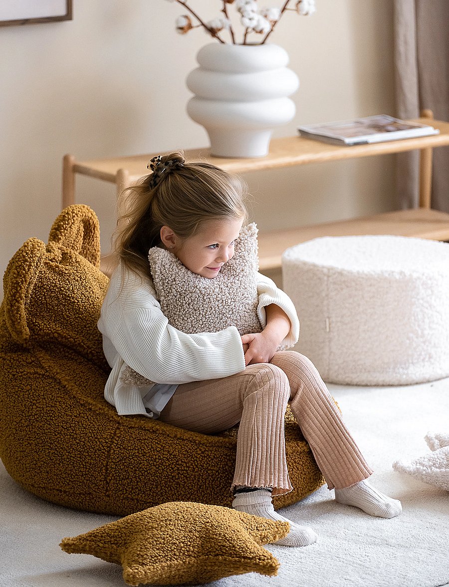 Wigiwama - Pouffe teddy - puhvetid ja tugitoolid - cream white - 3