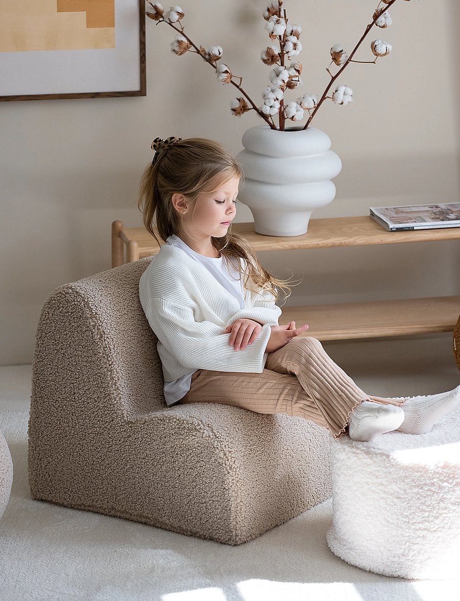 Wigiwama - Pouffe teddy - puhvetid ja tugitoolid - cream white - 5