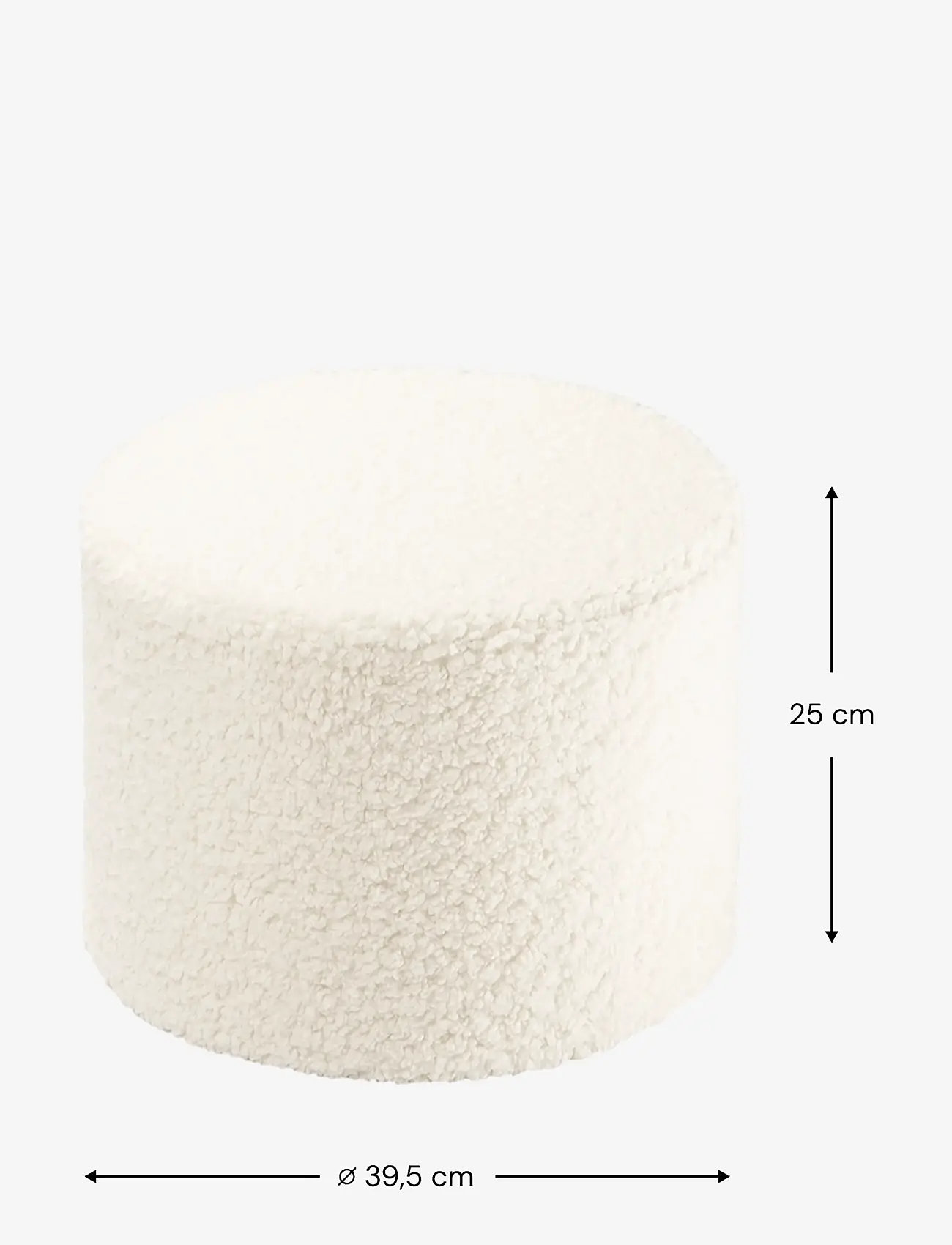 Wigiwama - Pouffe teddy - puffer - cream white - 2