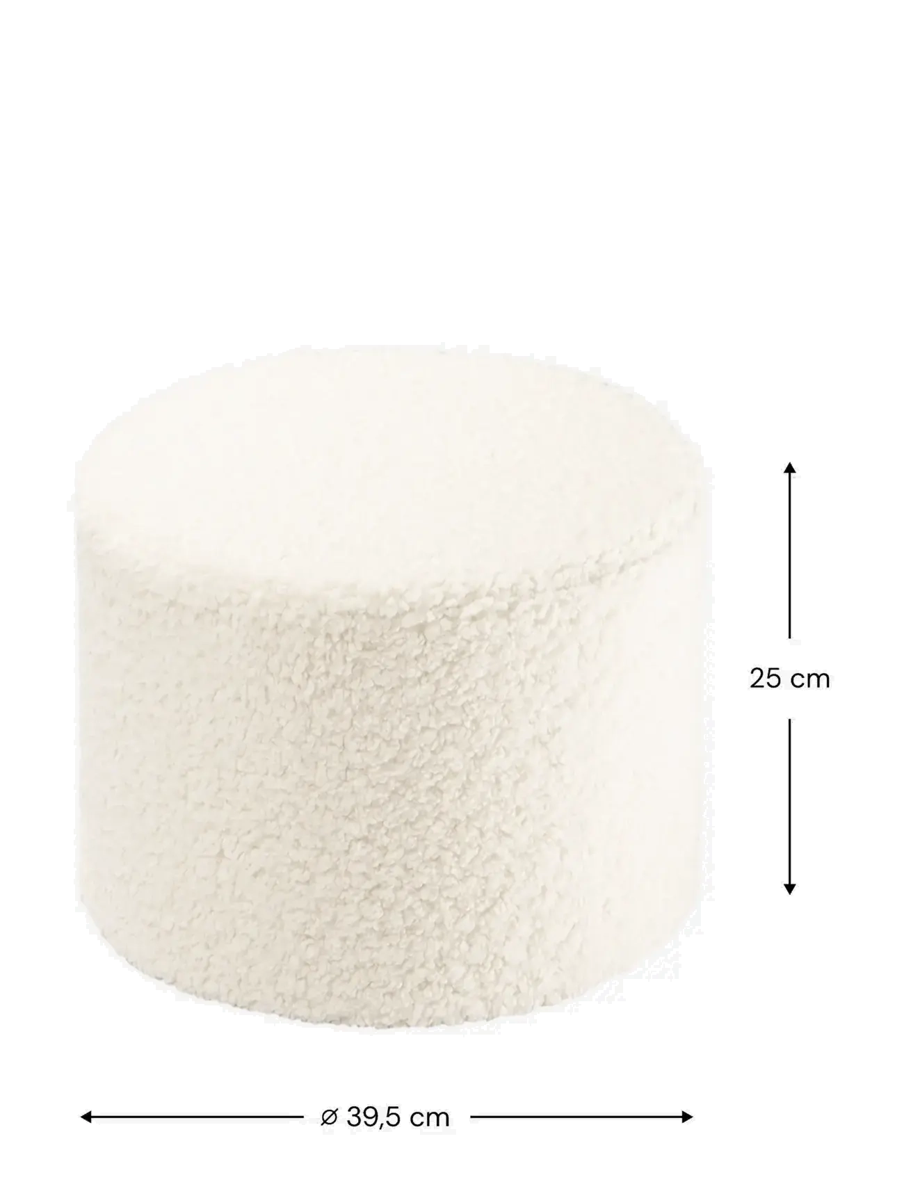 Wigiwama - Pouffe teddy - puhvetid ja tugitoolid - cream white - 2