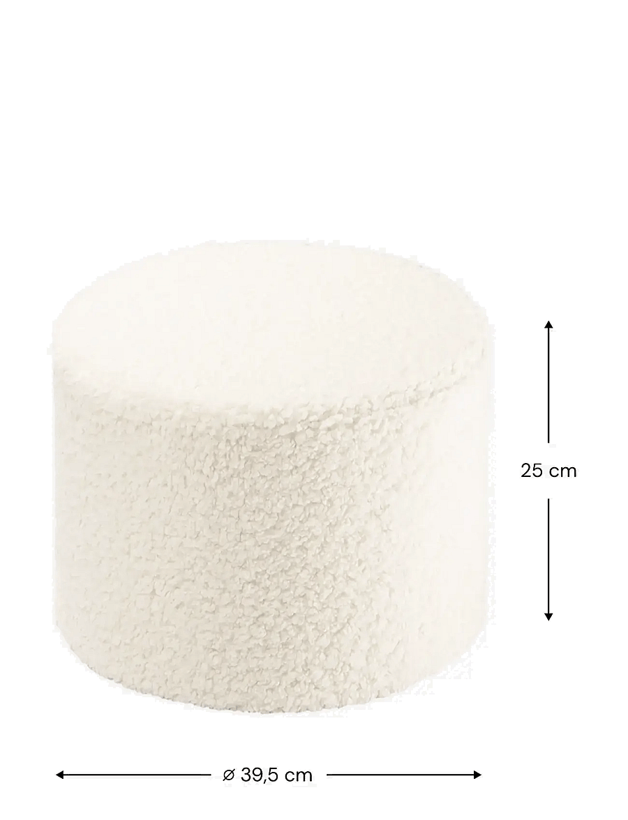 Wigiwama - Pouffe teddy - puhvetid ja tugitoolid - cream white - 2