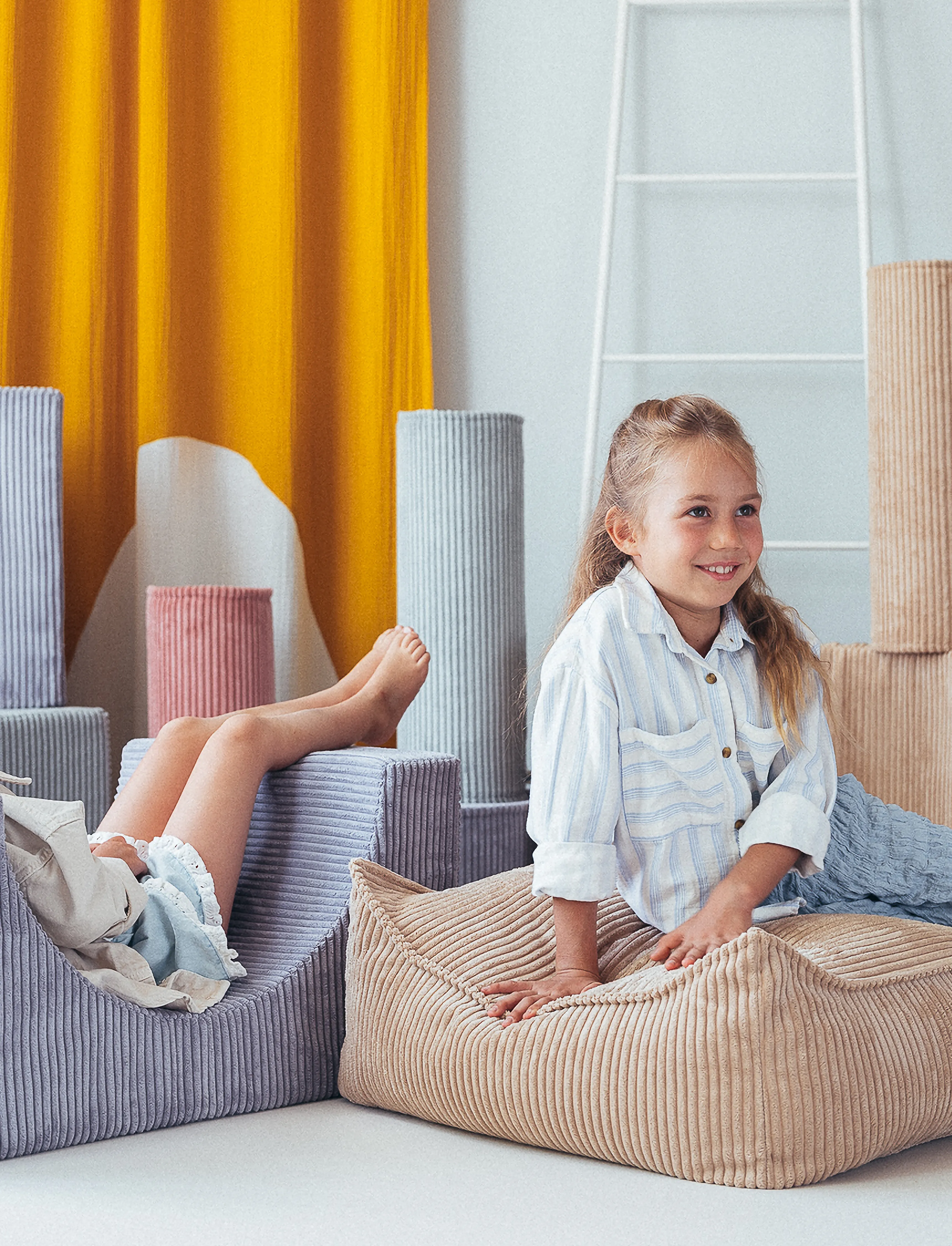 Wigiwama - Rainbow Playset corduroy - möbel für die motorik - blueberry blue - 3