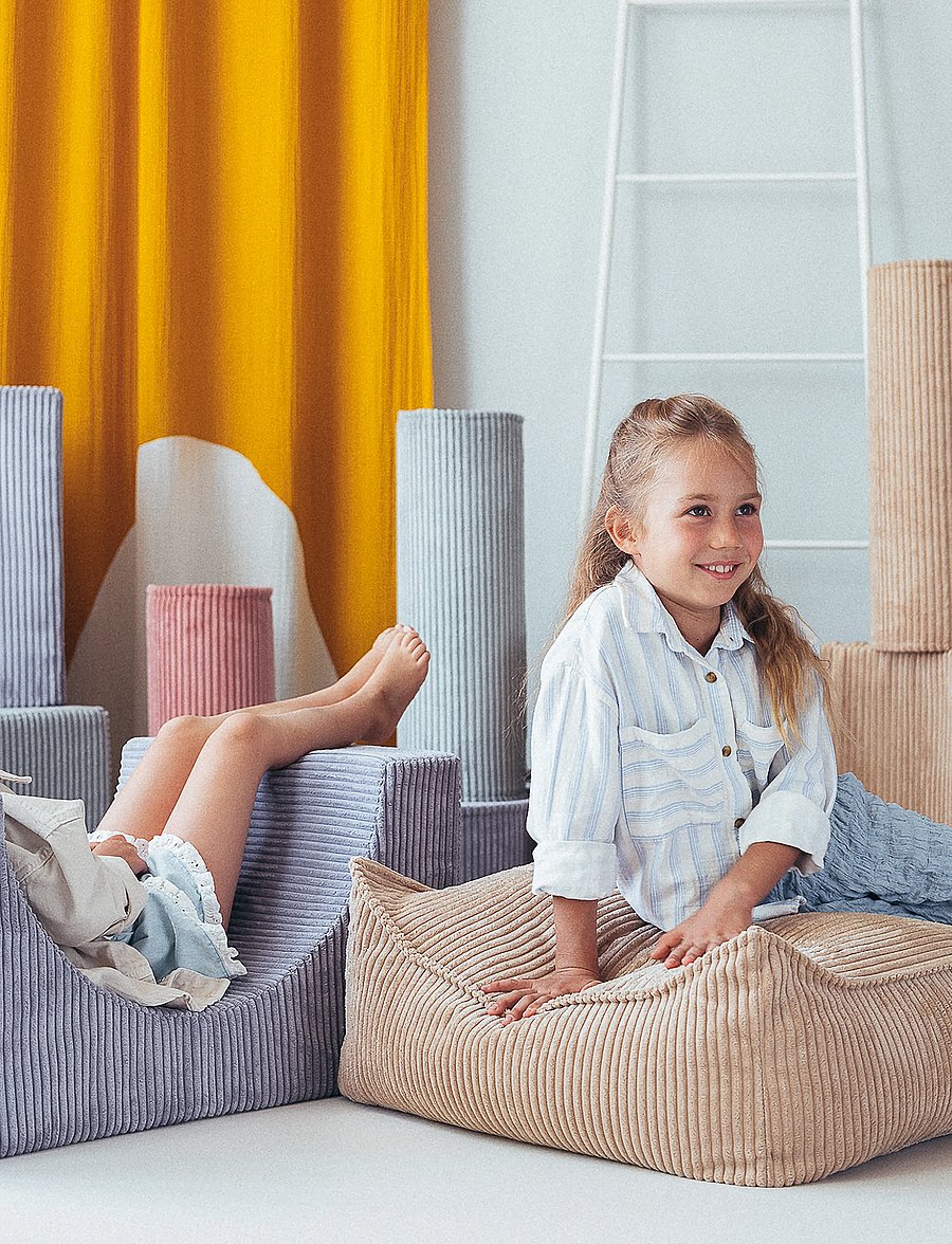 Wigiwama - Rainbow Playset corduroy - möbel für die motorik - blueberry blue - 3