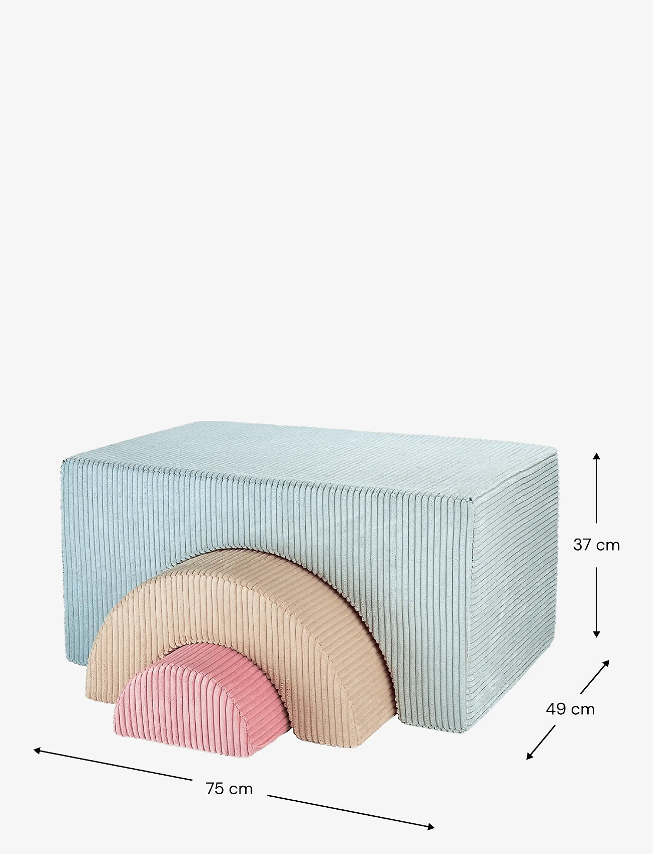 Wigiwama - Rainbow Playset corduroy - liikumisoskuste mööbel - peppermint green - 2