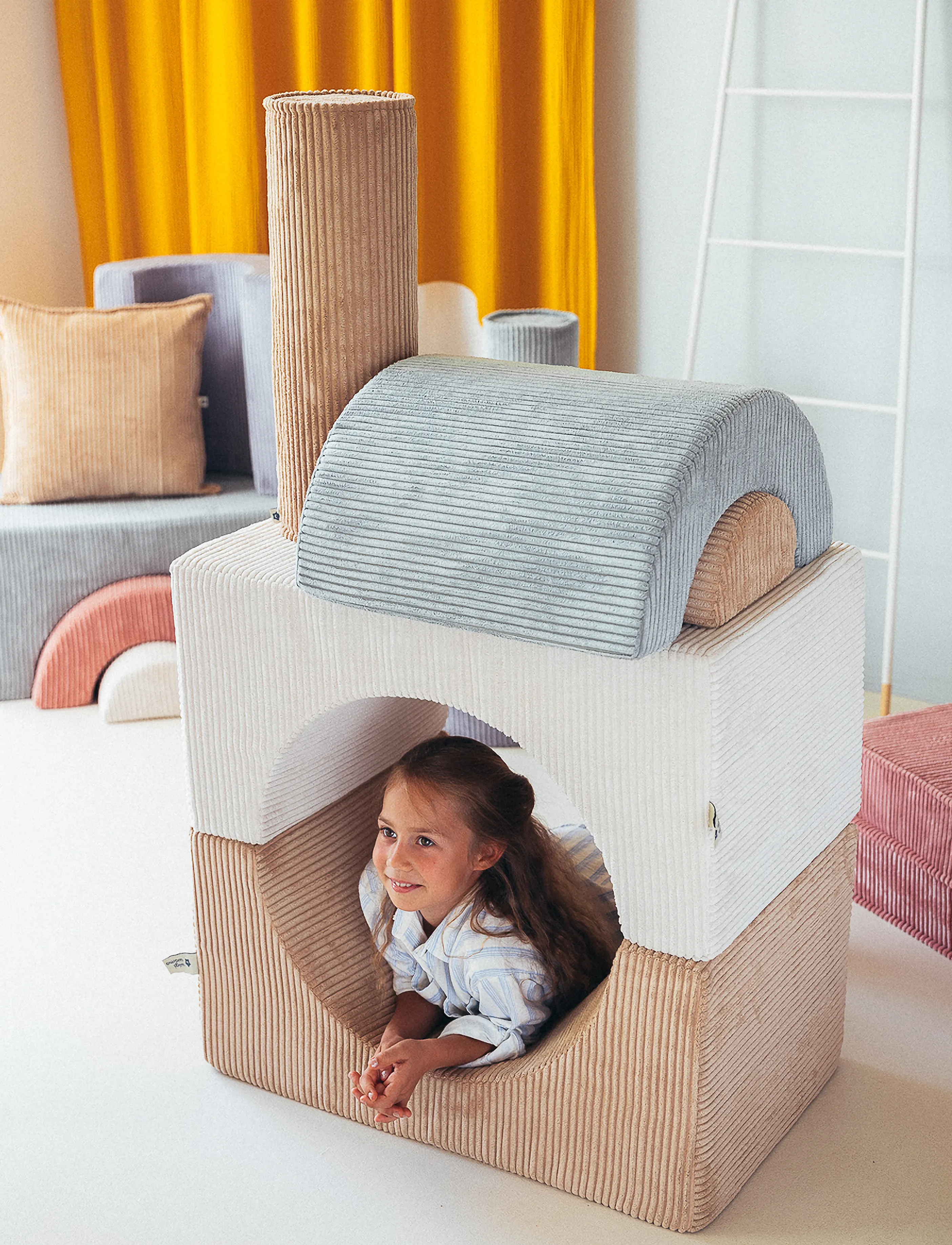 Wigiwama - Rainbow Playset corduroy - motor skills furniture - peppermint green - 5