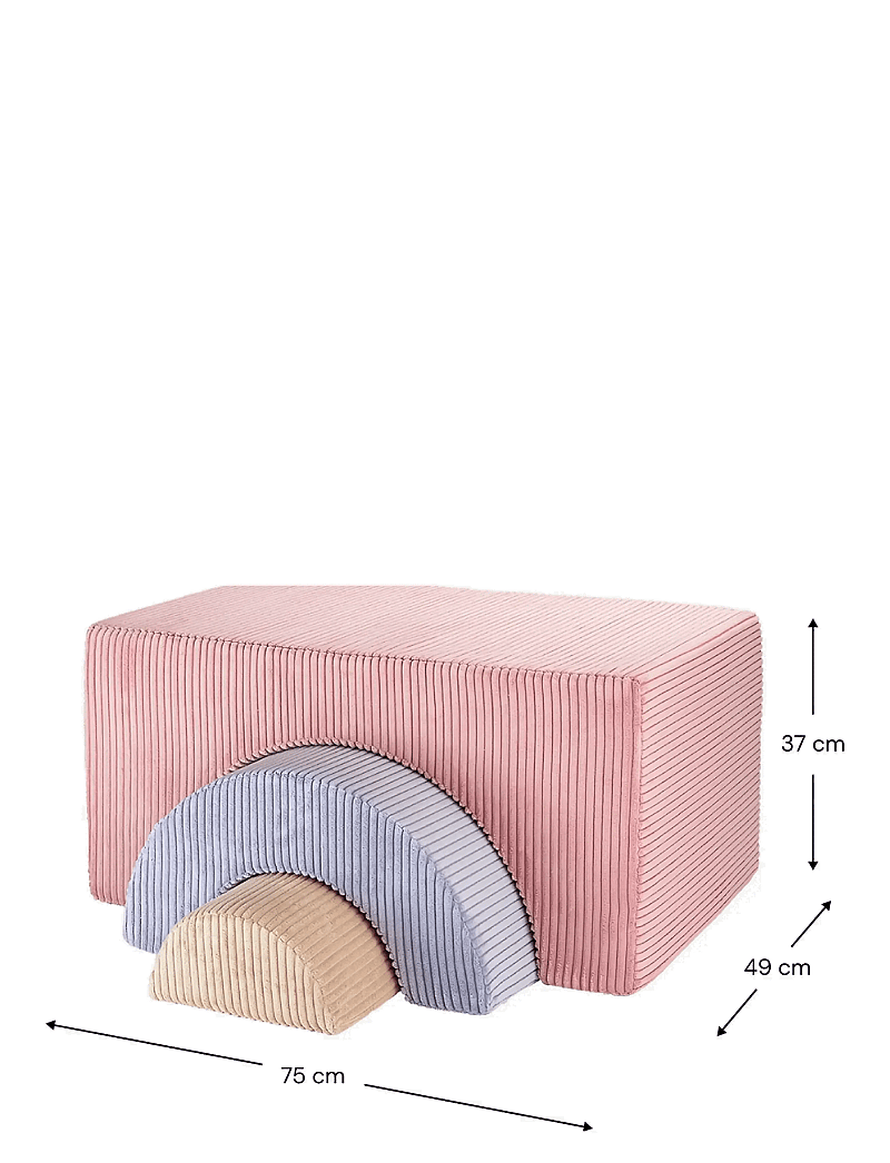 Wigiwama - Rainbow Playset corduroy - liikumisoskuste mööbel - pink mousse - 2