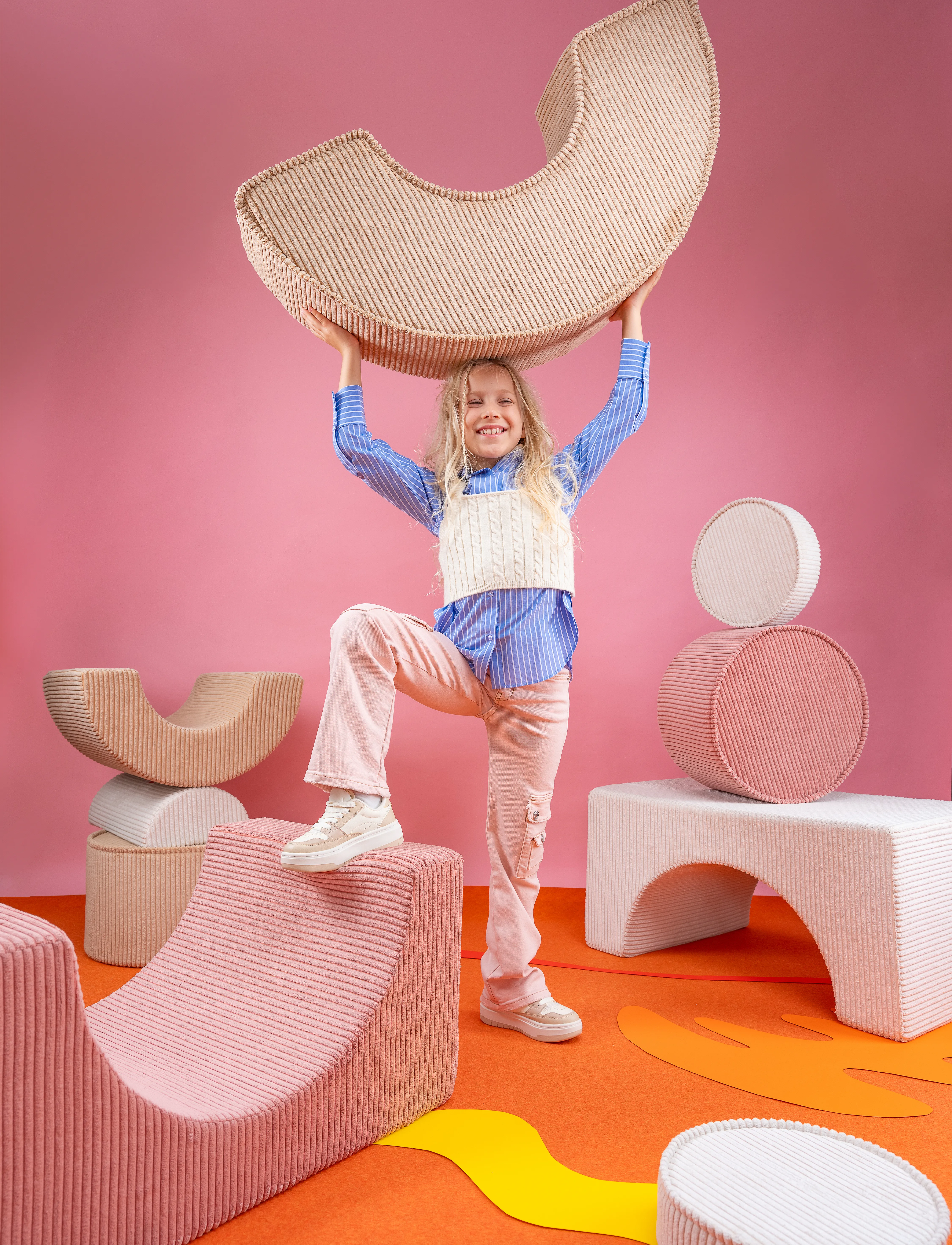 Wigiwama - Rainbow Playset corduroy - motorisko prasmju mēbeles - pink mousse - 4